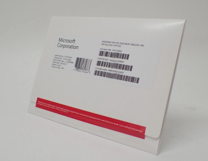 Microsoft Windows Server 2022 Standard DVD Kit 16 Core + PRODUCT LICENSE 1PK