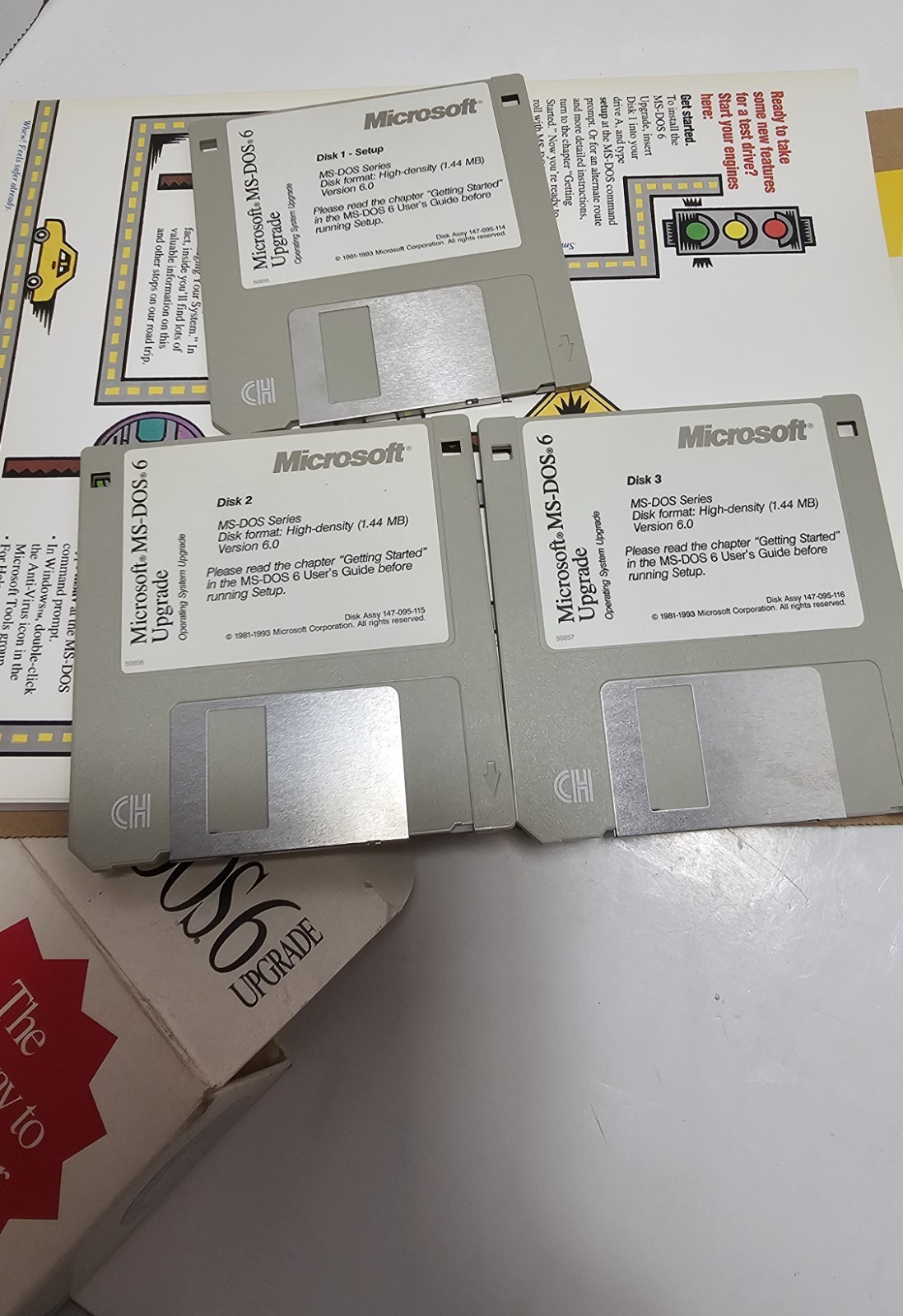 Vintage Microsoft MS DOS 6 Upgrade 3.5″ Disks Operating System