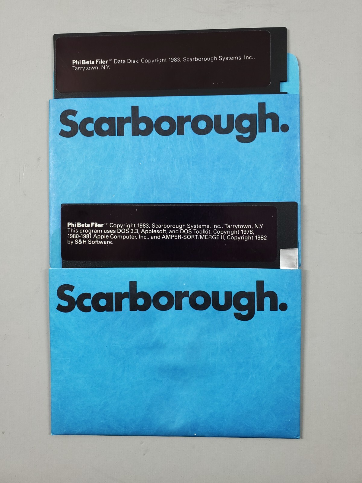 1983 Vintage Phi Beta Filer by Scarborough for Apple II IIe 5.25 Floppy Disc