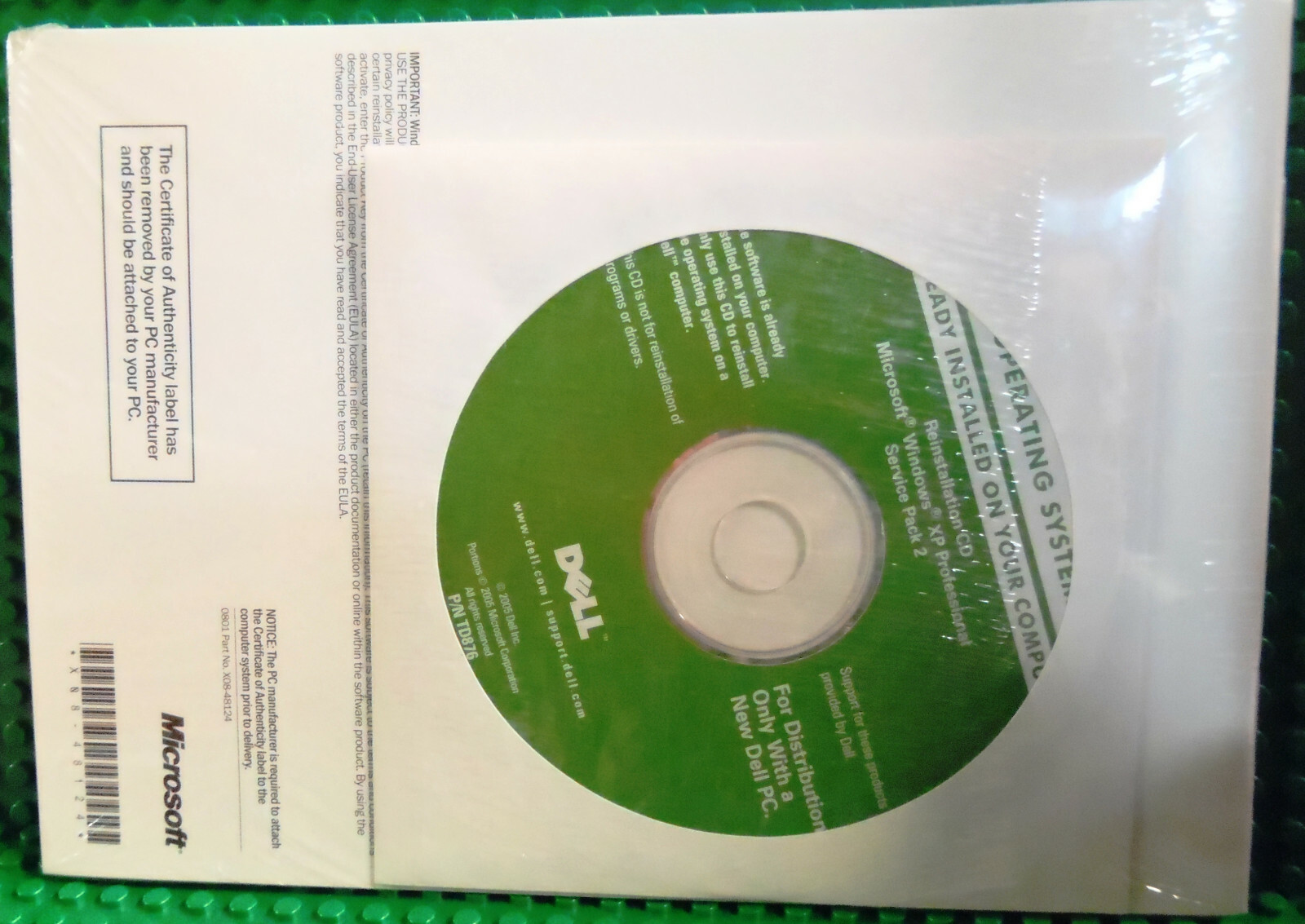 Dell Windows XP Professional Service Pack 2 Reinstallation CD SP2 New Sealed