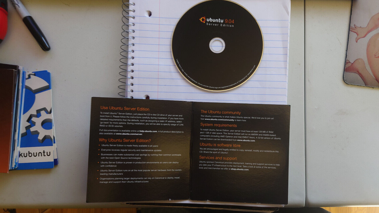 Rare Vintage Ubuntu 9.04 Server Edition Official Live CD