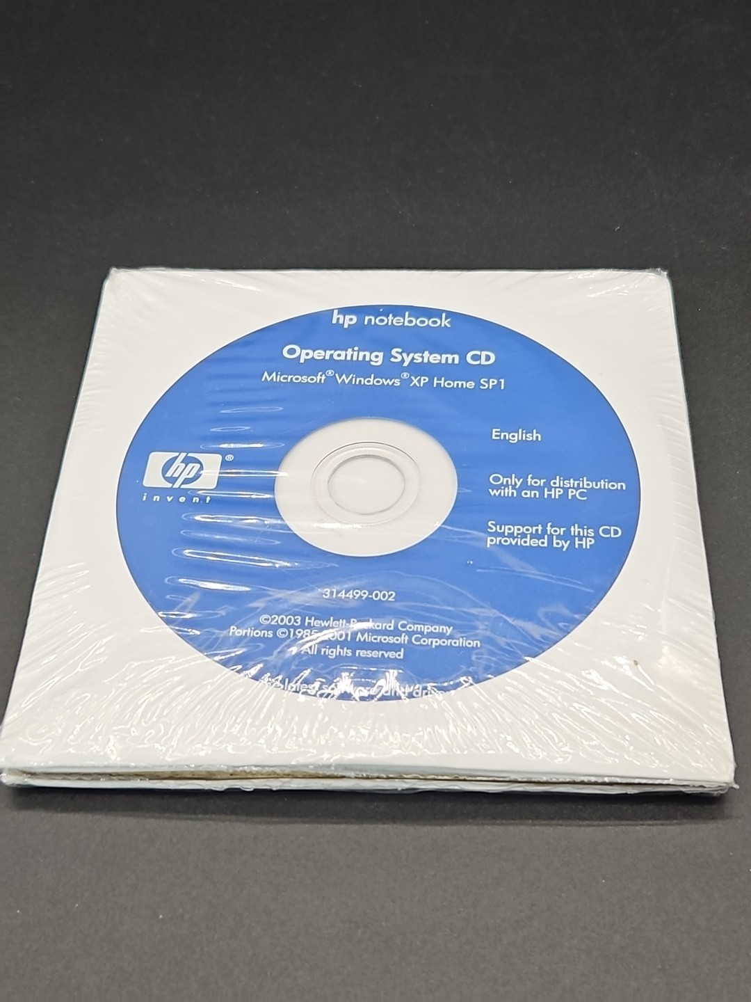 MICROSOFT WINDOWS XP HOME SP1 HP QUICKRESTORE RECOVERY CD + OPERATING CD New