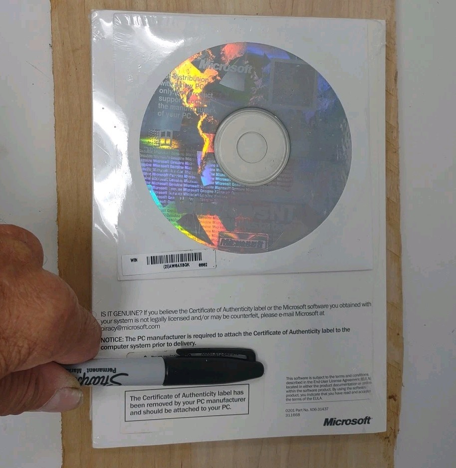 NOS Microsoft Windows NT Workstation 4.0 CD-ROM, 3.5 Floppies, Manual & COA