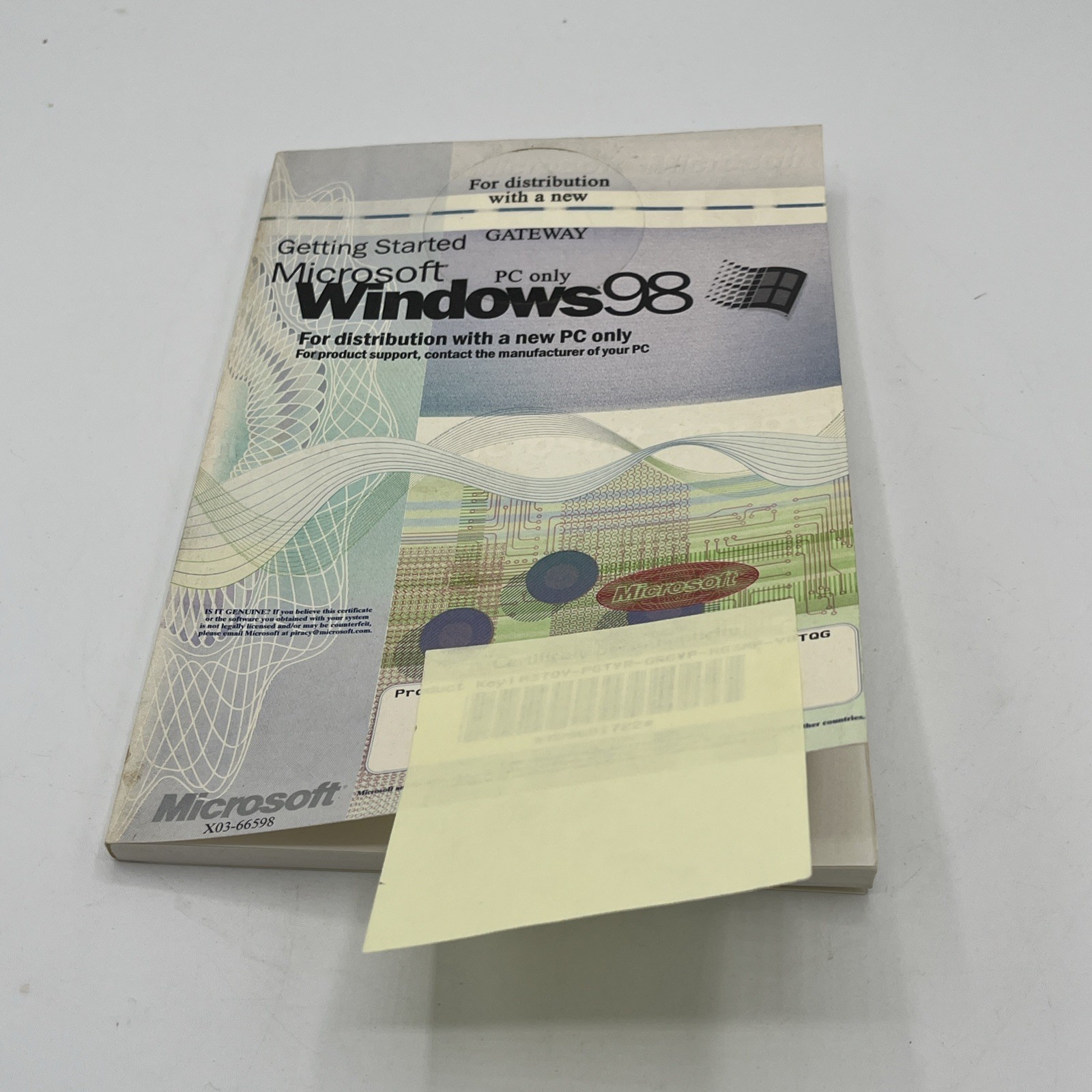 Vintage Microsoft Windows 98 Getting Started PC Book Manual Booklet For gateway