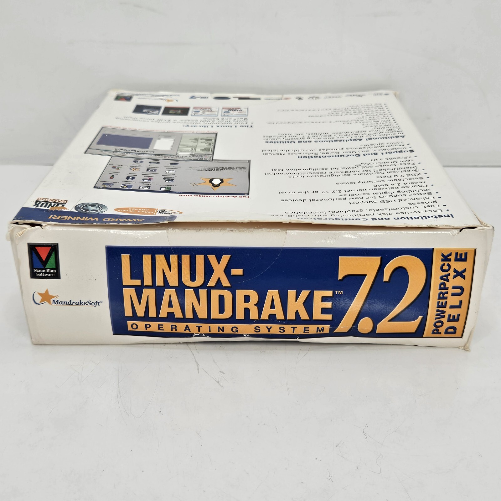 Linux Mandrake 7.2 Deluxe 2001 Operating System Software Big Box 7 CD’S Manuals