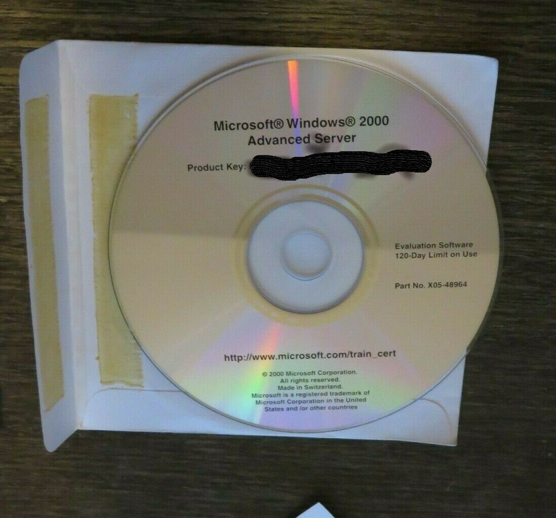 Microsoft windows 2000 advanced server Evaluation Software and RC 2