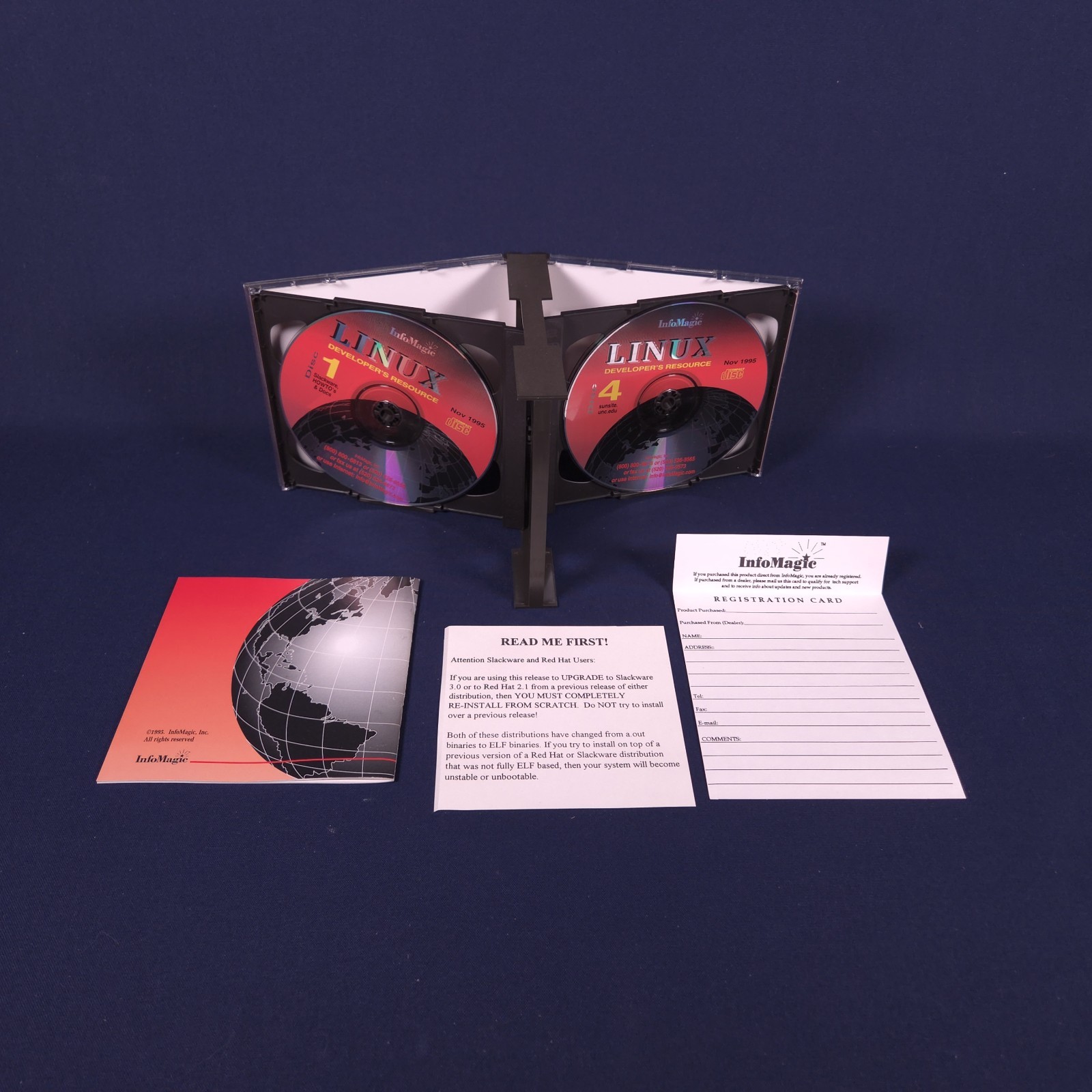 Linux Developer’s Resource (5-CD ROM Set, 1995) Slackware 3.0 Red Hat Debian