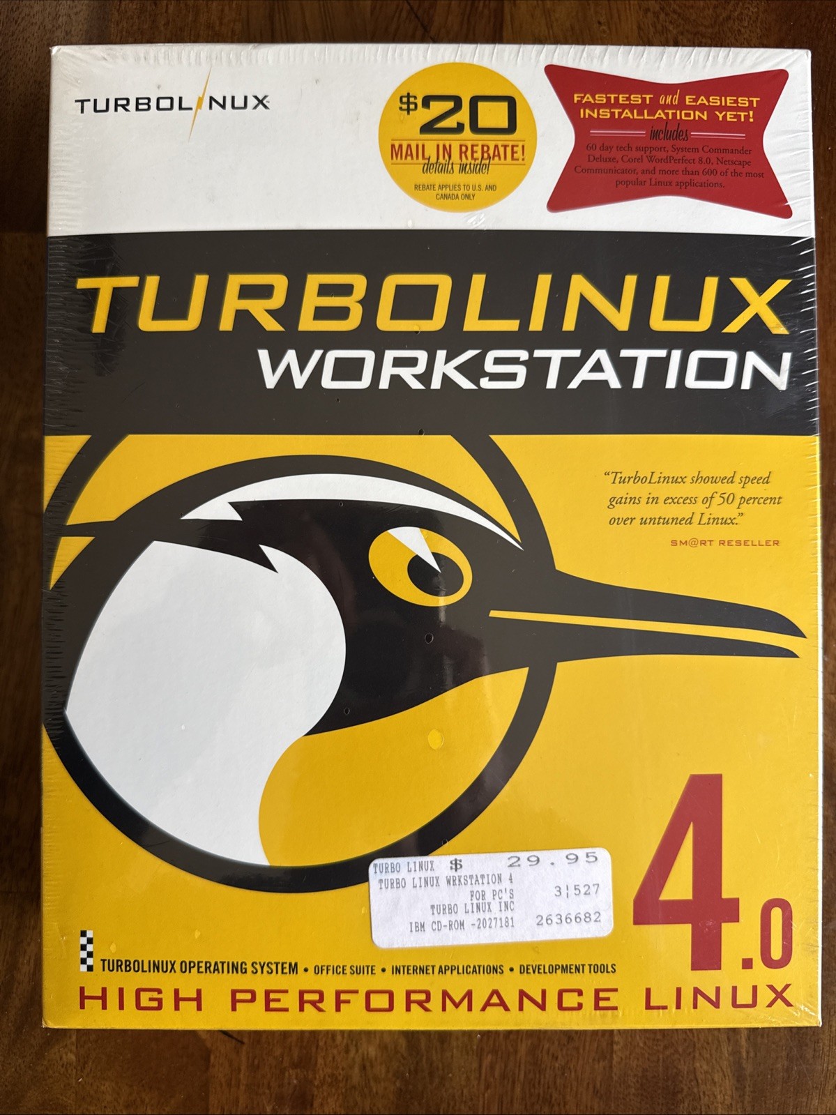 New SEALED Vintage Linux Turbolinux Workstation Operating System OS 4.0