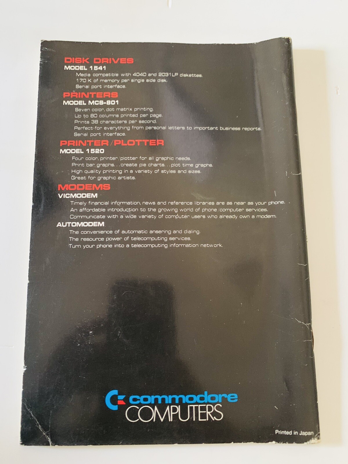 USER MANUAL COMMODORE MPS-803 DOT MATRIX PRINTER LAST ONE UOS