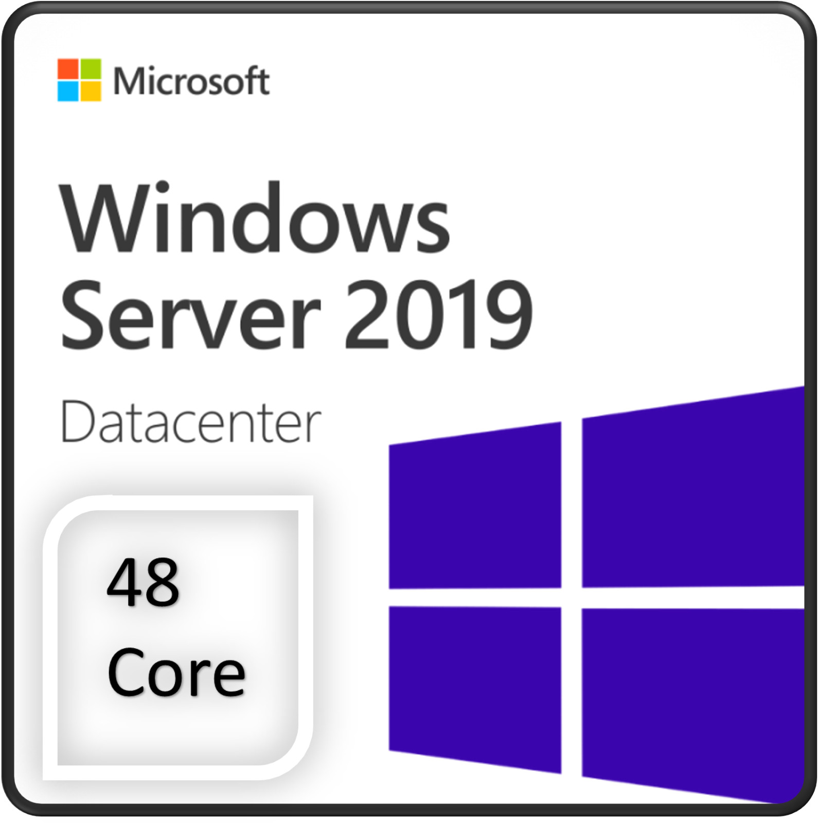 Windows Server 2019 Datacenter Edition – 48 Core License Pack – DVD Installation