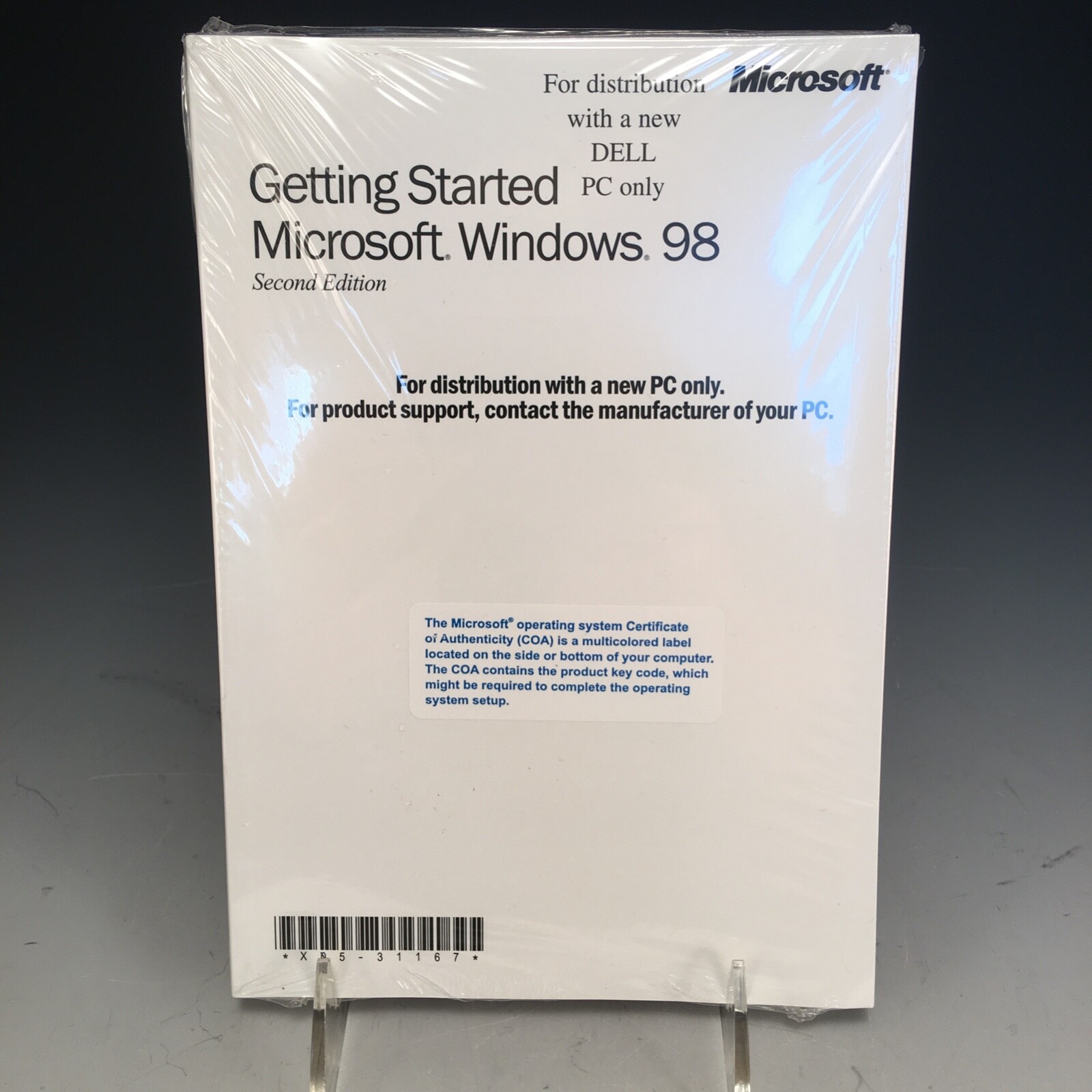 Getting Started Microsoft WINDOWS 98 Second Edition & Booklet Dell with CD-ROM.