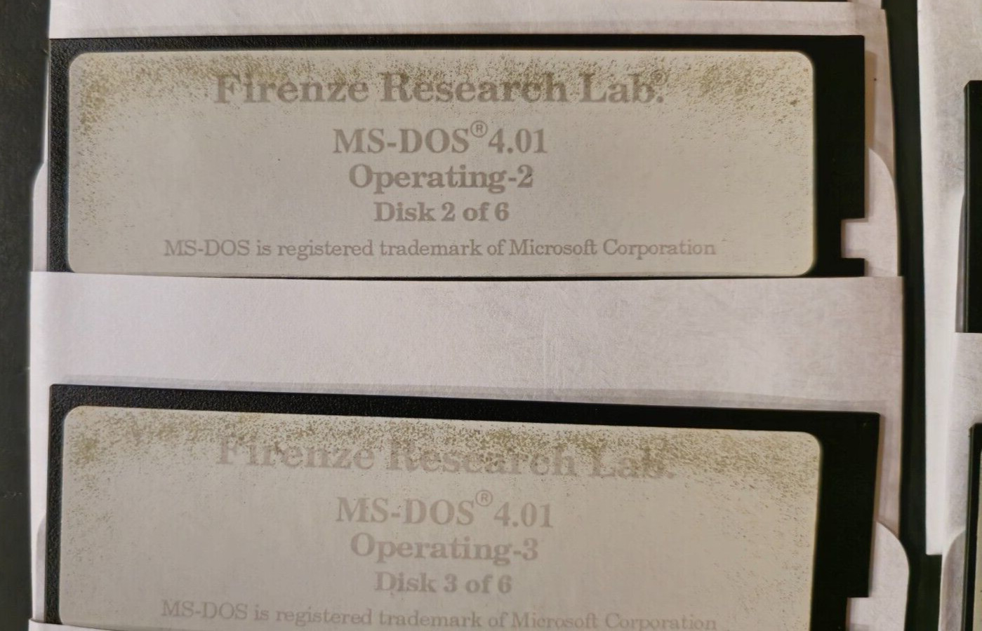 MS-DOS 4.01 – 6 Disks – VINTAGE MICROSOFT by Firenze Research Lab