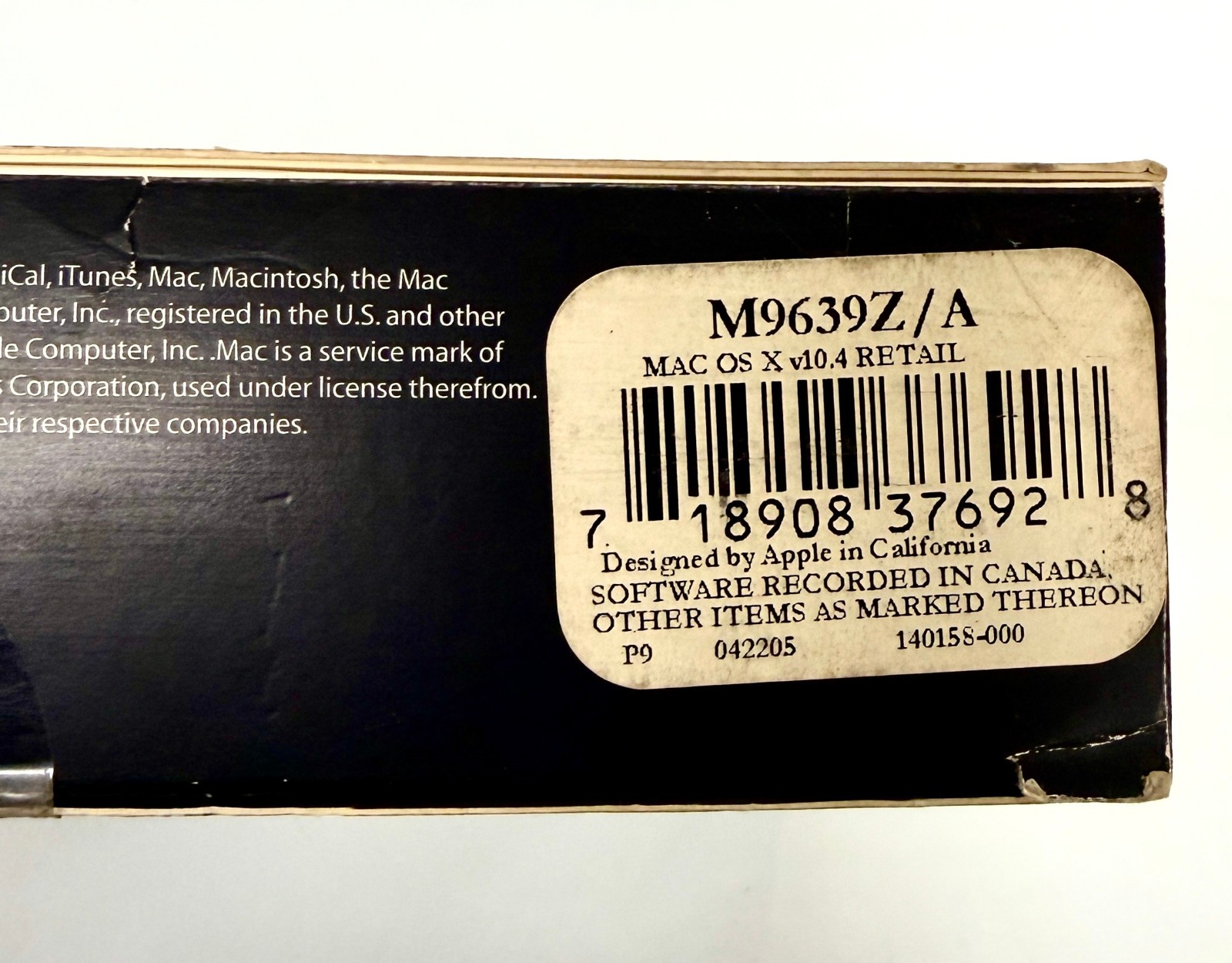 Apple Mac OS X 10.4 Tiger – Full Version for Mac M9639ZA