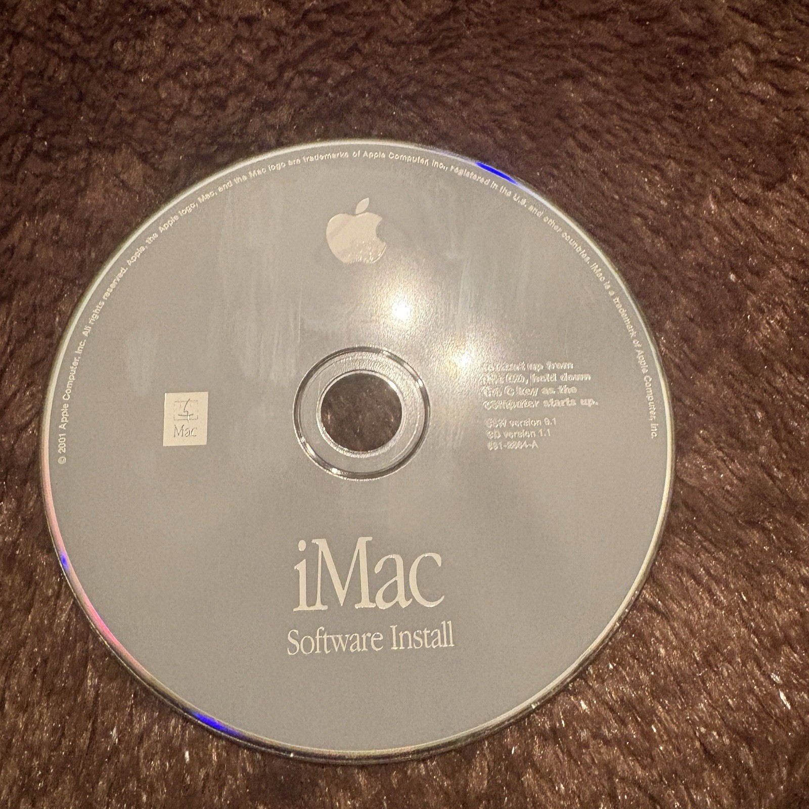 Vintage 2001 iMac DV Macintosh Mac SSW 9.1 Software Install Disc CD 1.1