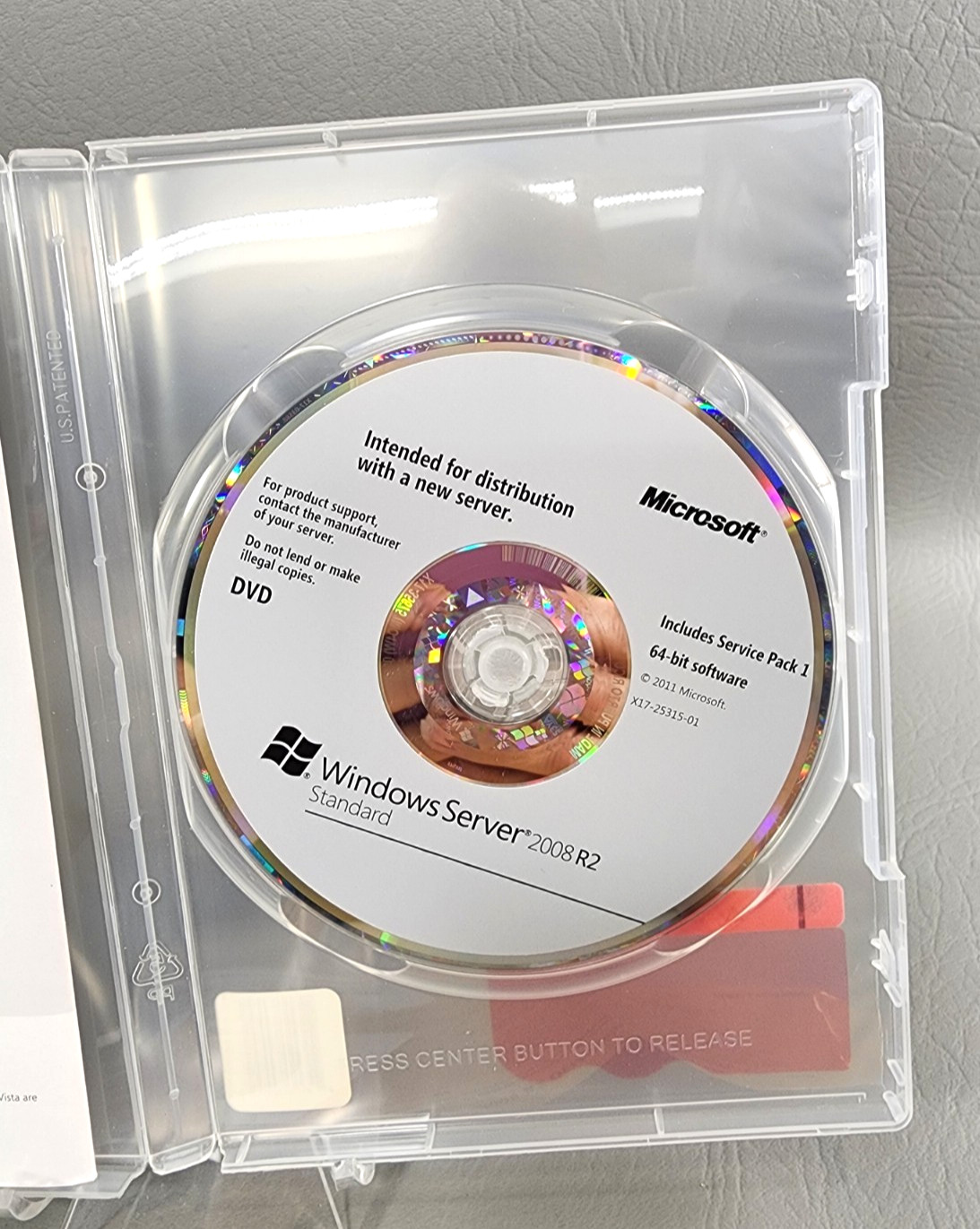Microsoft Windows Server 2008 R2 Standard SP1 x64 OEM DVD Media | No Key Code