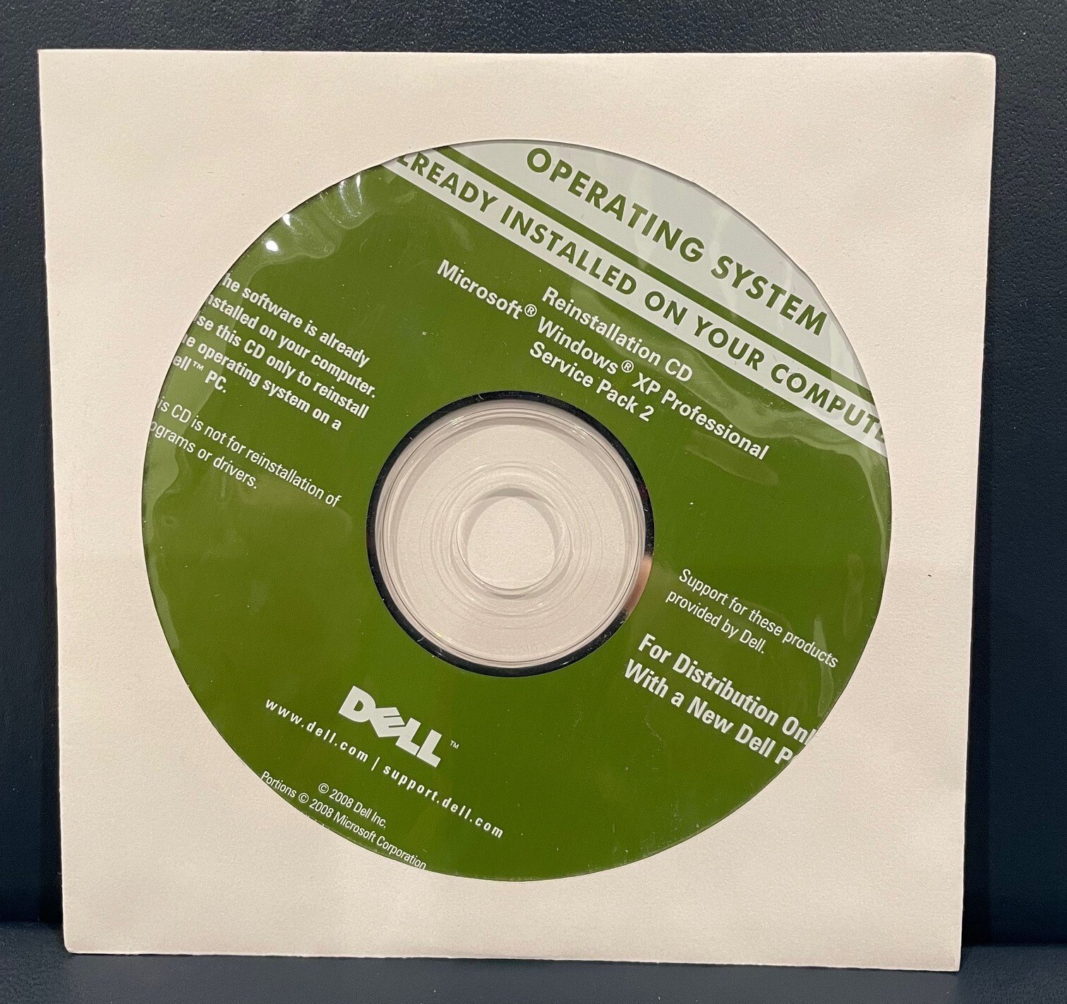 Dell Operating System Reinstallation CD Microsoft Windows XP Pro (SP-2) Sealed