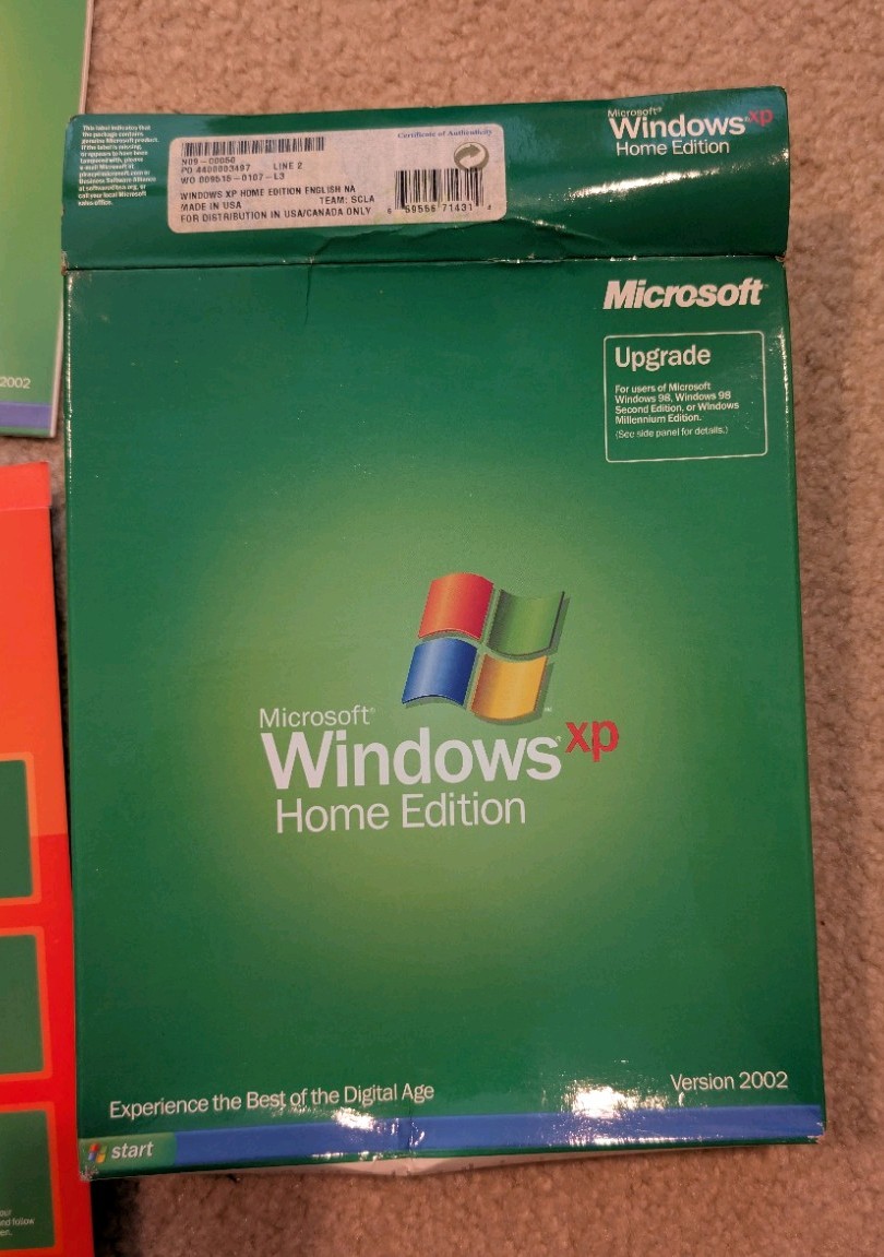 Windows XP Home Edition Upgrade 2002 with Product Key and Disc Complete