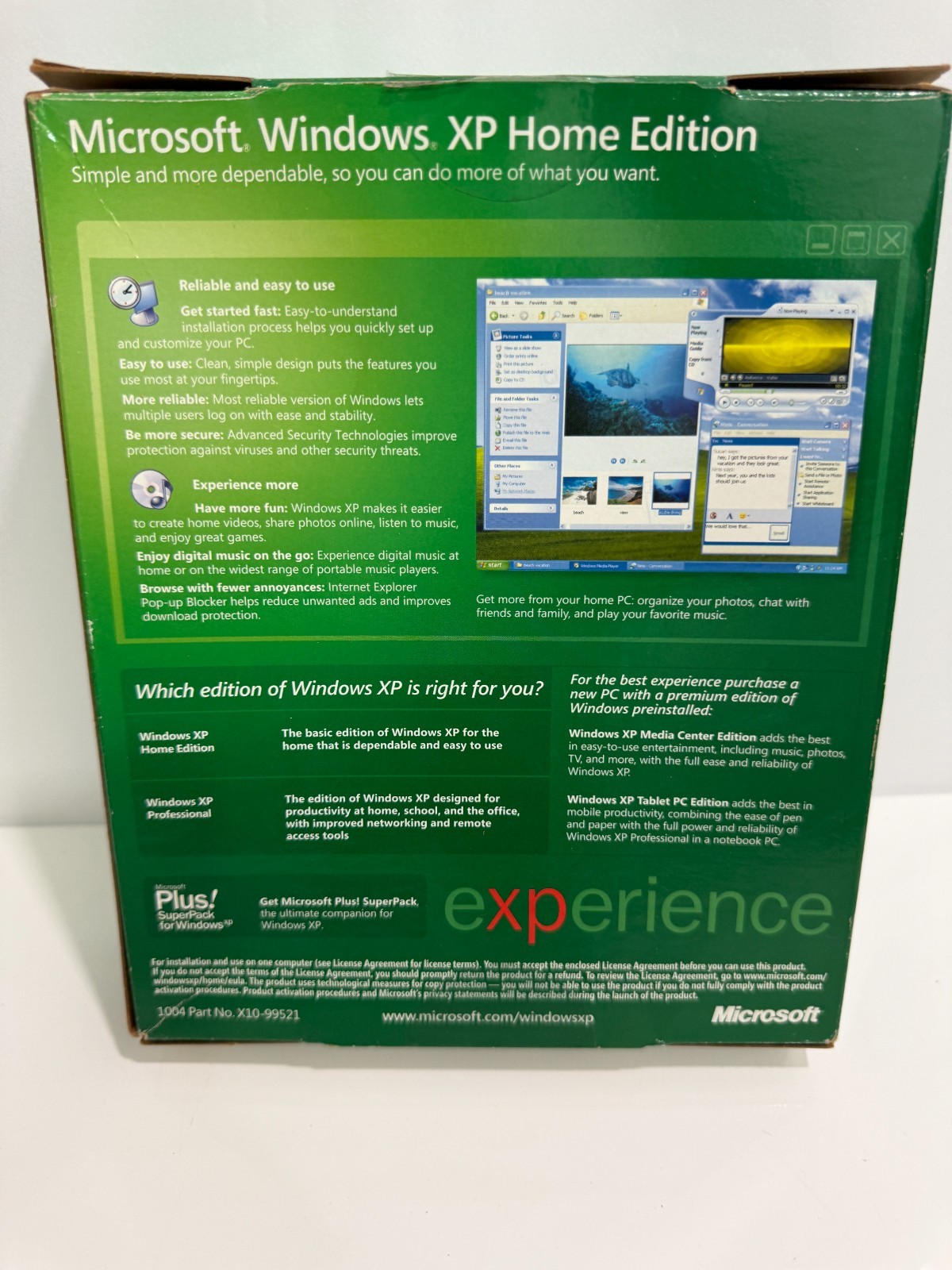 Microsoft Windows XP Home Edition Upgrade Version 2002 PC IOS Disc Install