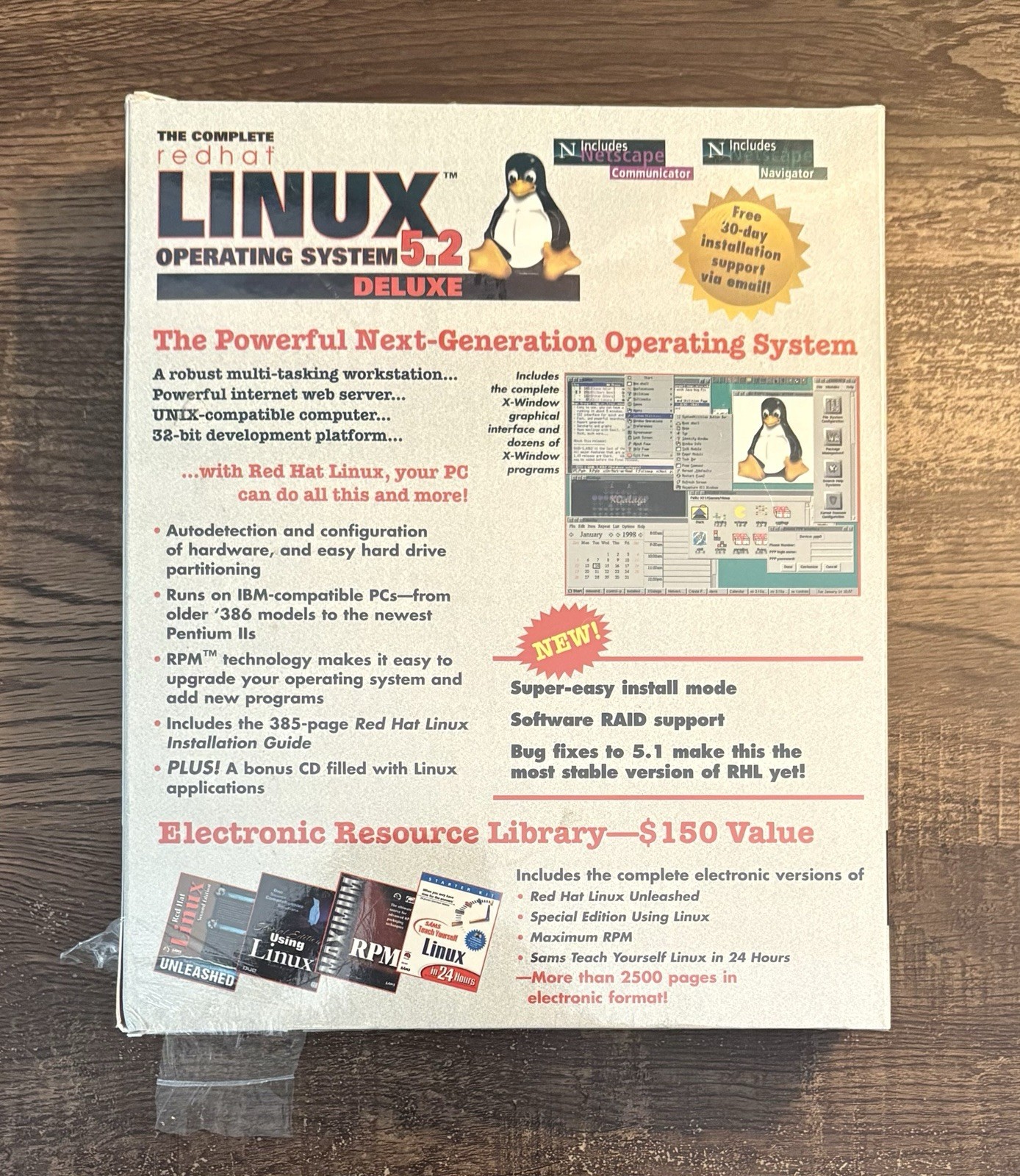 The Complete Redhat Linux 5.2 Operating System Deluxe Secure Server Partial Seal
