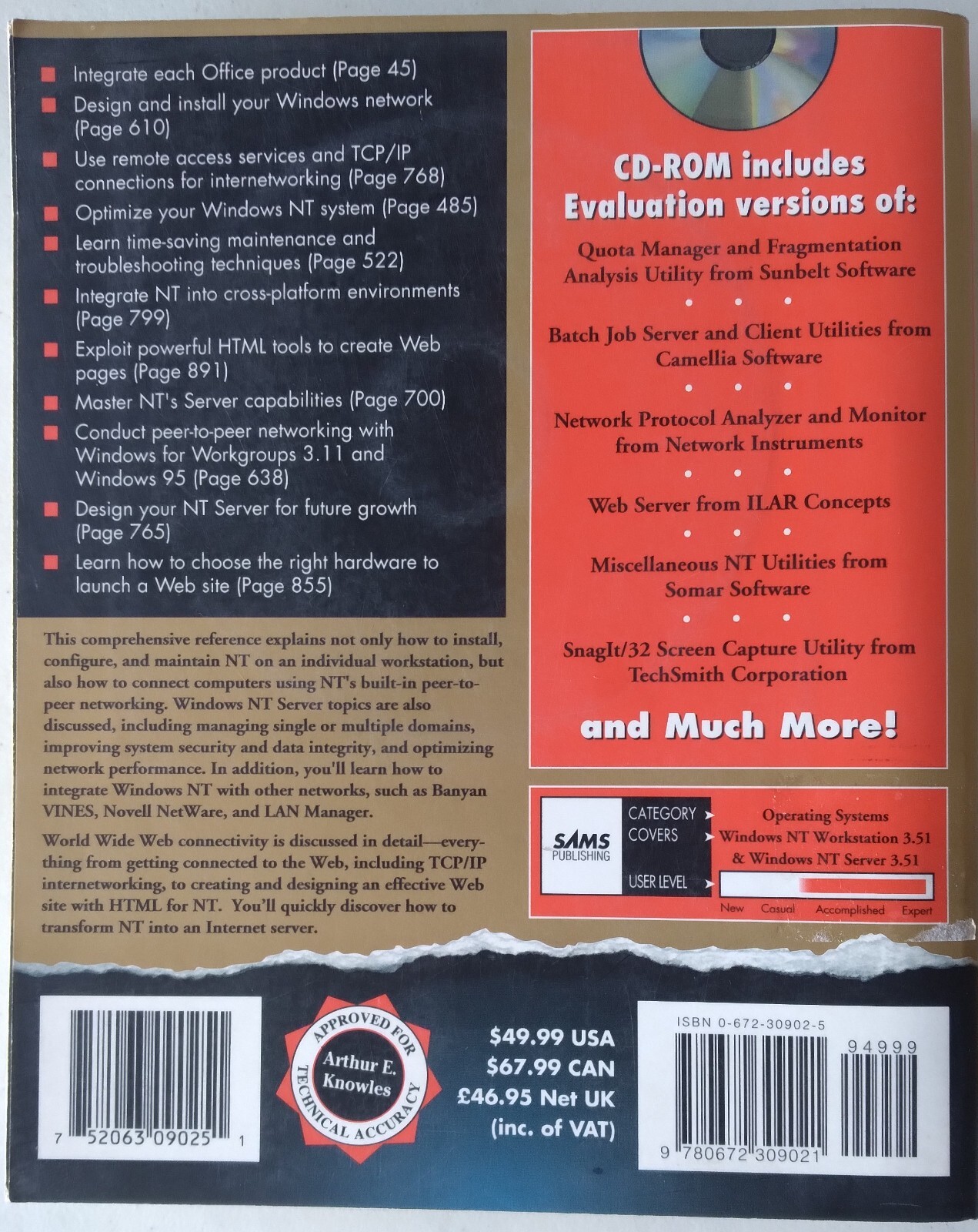 Microsoft Windows NT Workstation 4 OS CD 1-2 CPU Edition & Unleashed Manual 3rdE