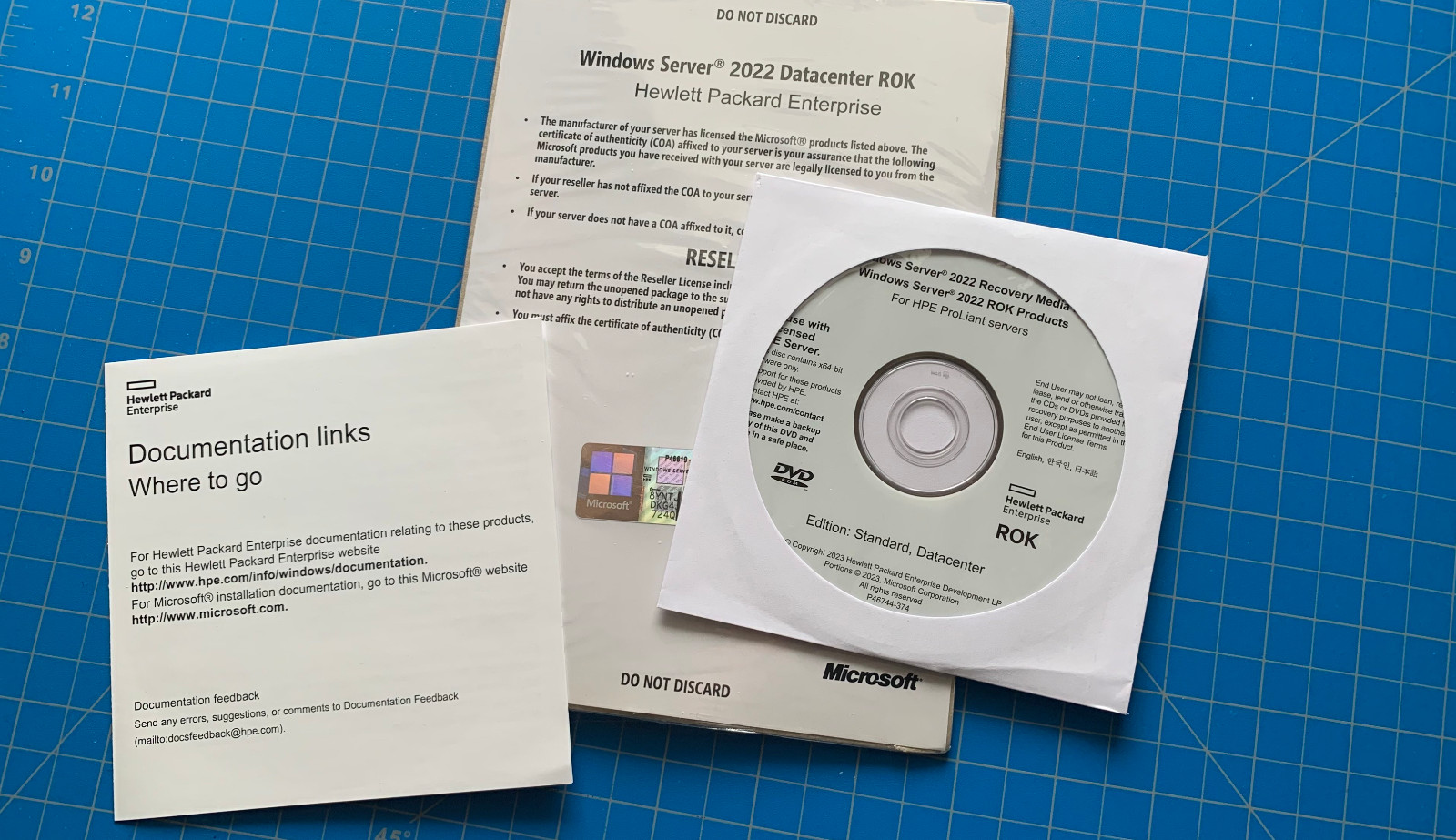 HPE HP Windows Server 2022 DataCenter Edition 16 Cores Unlimited VM Genuine
