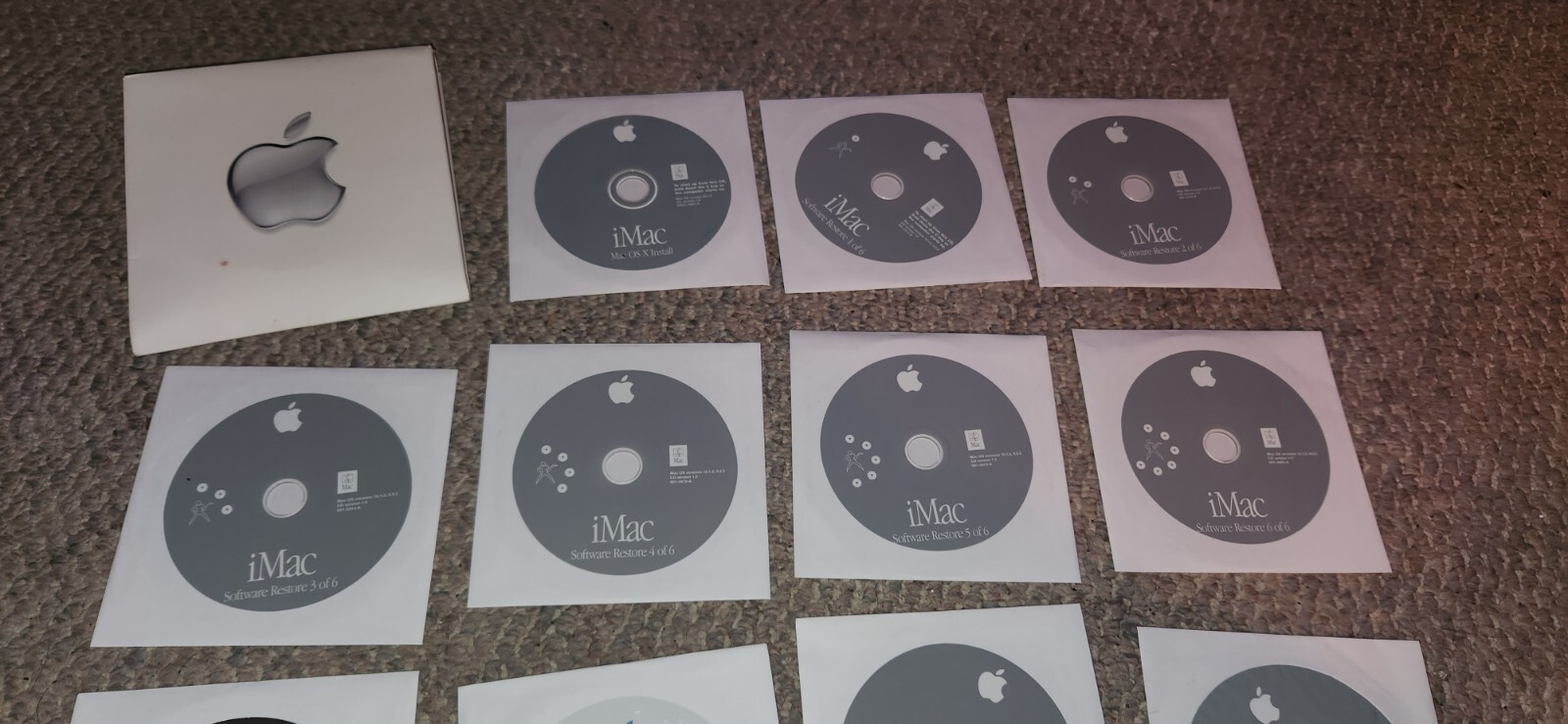 Lot of 12 iMac Software CDs OSX OS9 Restore iPhoto Hardeware Test Applications
