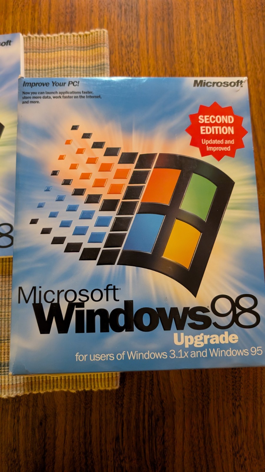 Microsoft Windows 98 Upgrade Second Edition Vintage – CD and Key Code