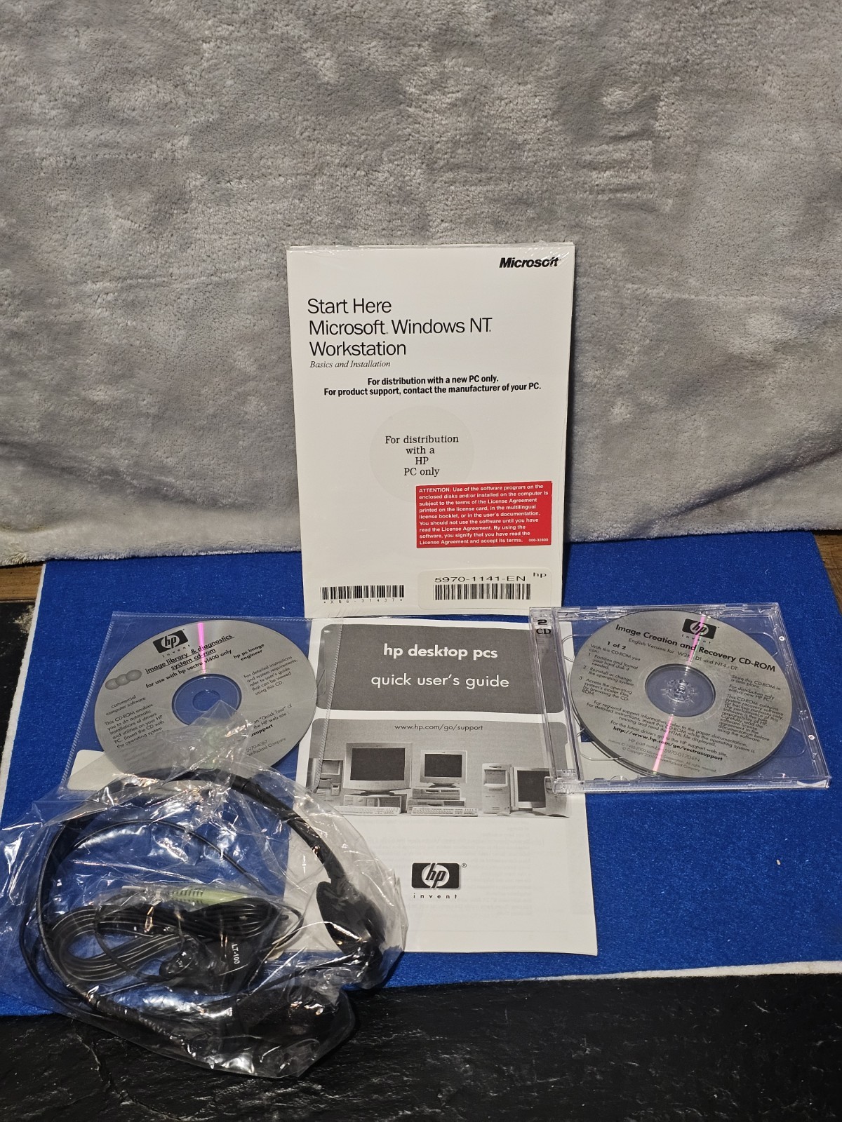 Windows NT Workstation HP OEM CDs Recovery Guide + Accessories Lot