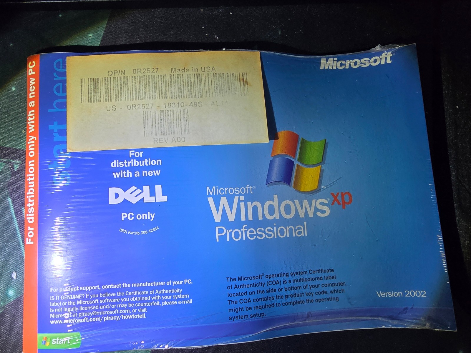 NEW Sealed Dell Windows XP Professional SP1a Reinstallation CD Disk Pack 0R2527