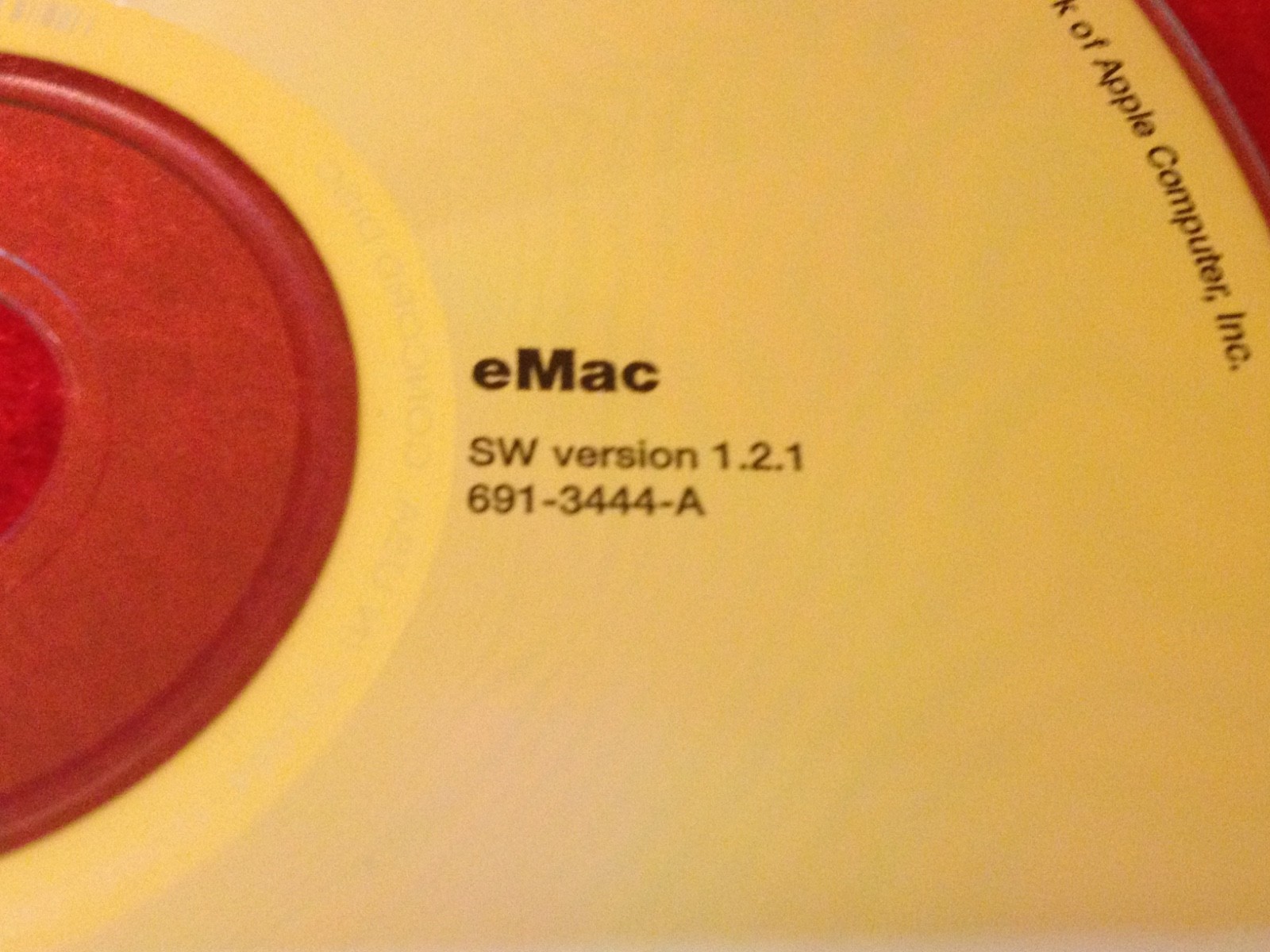 eMac AHT Disc v1.2.1 691-3444-A / Macintosh Computer Software