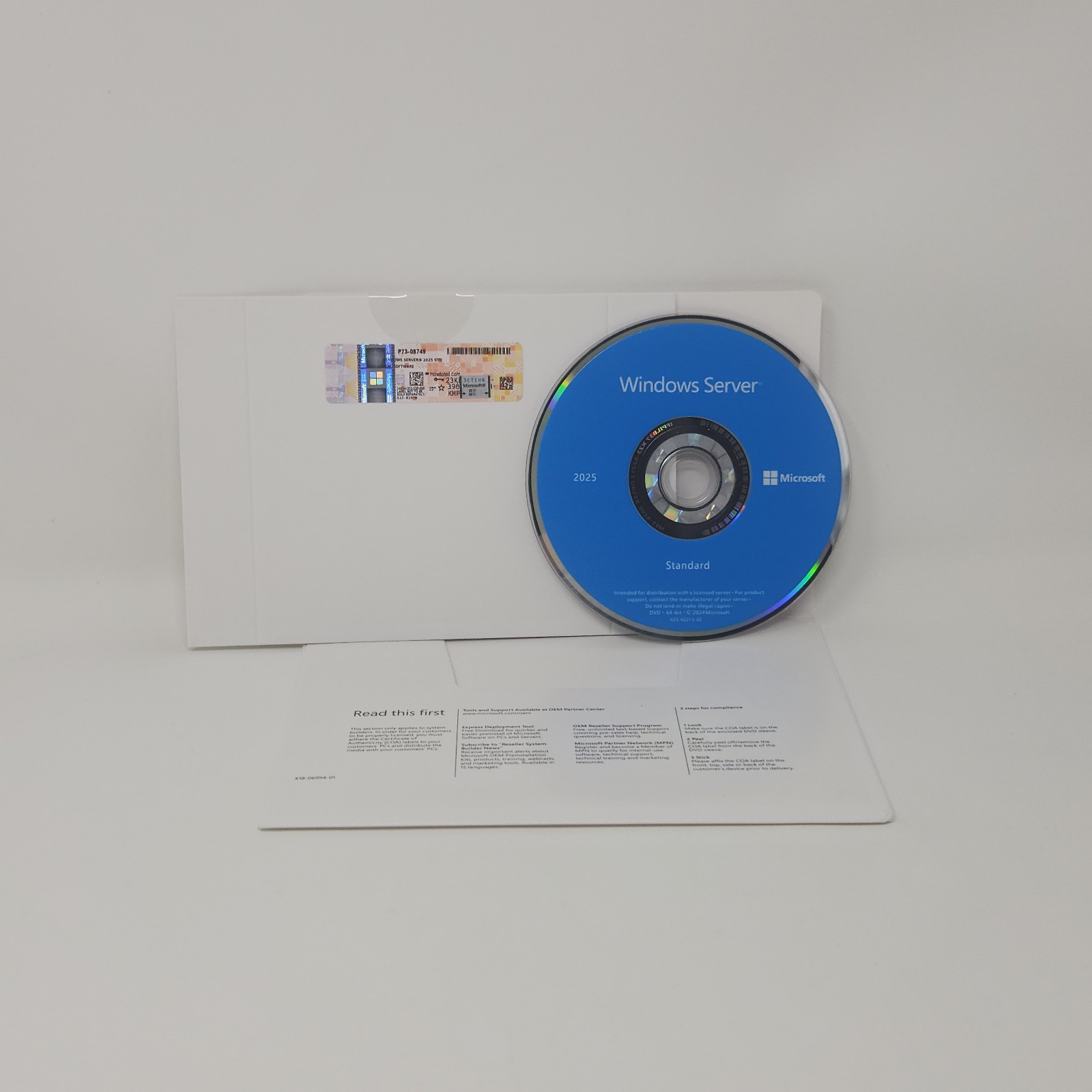 Windows Server 2025 Standard 64Bit 16 Core DVD with Product Key