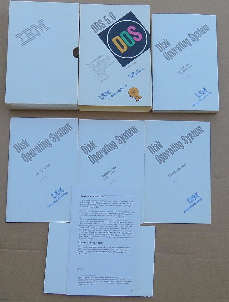 IBM DOS OPERATING SYSTEM 5.0 USERS GUIDE /REFERENCE/ GETTING STARTED NO DISKS