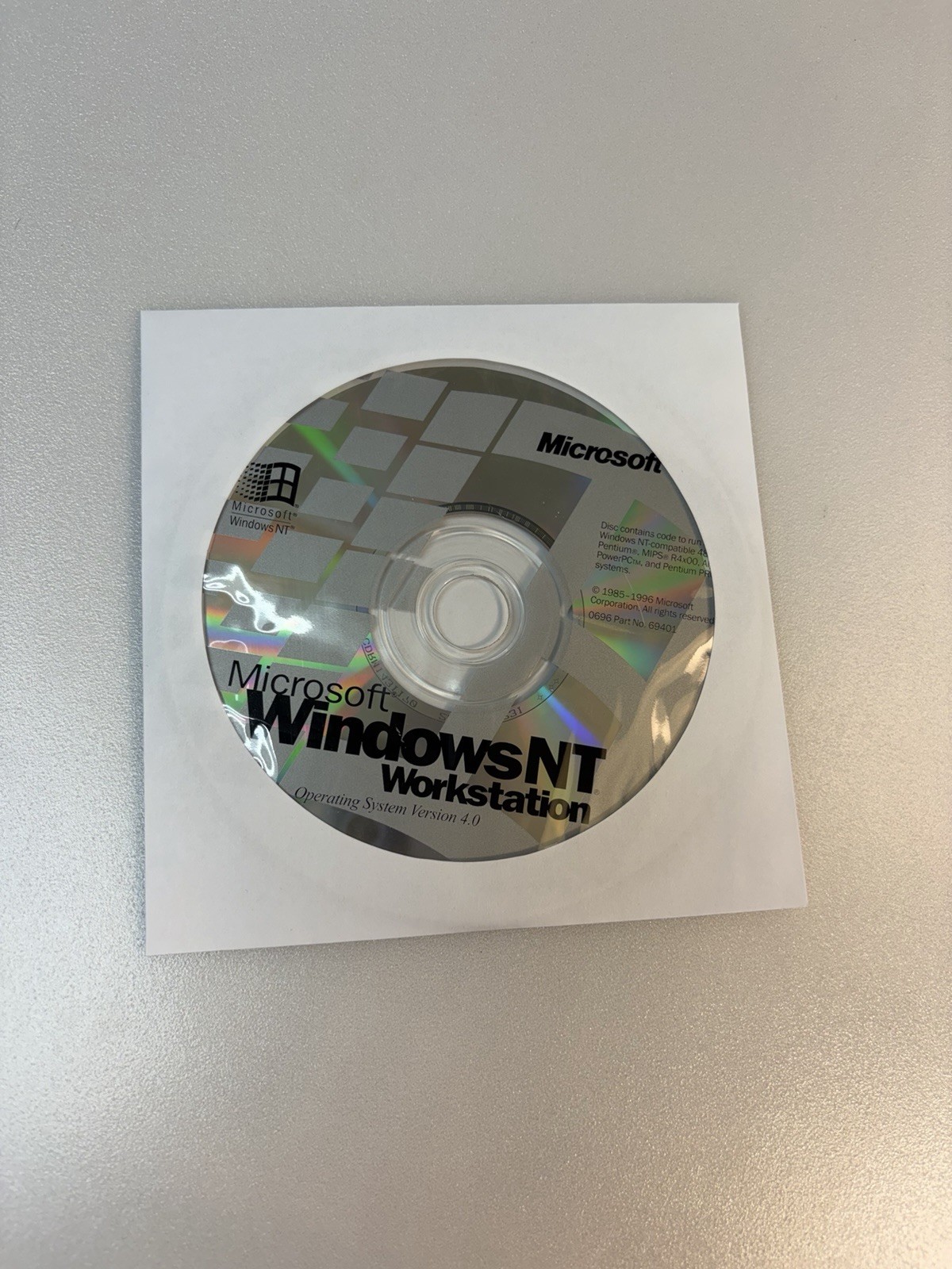 Microsoft Windows NT 4.0 Workstation Operating System Disc Only