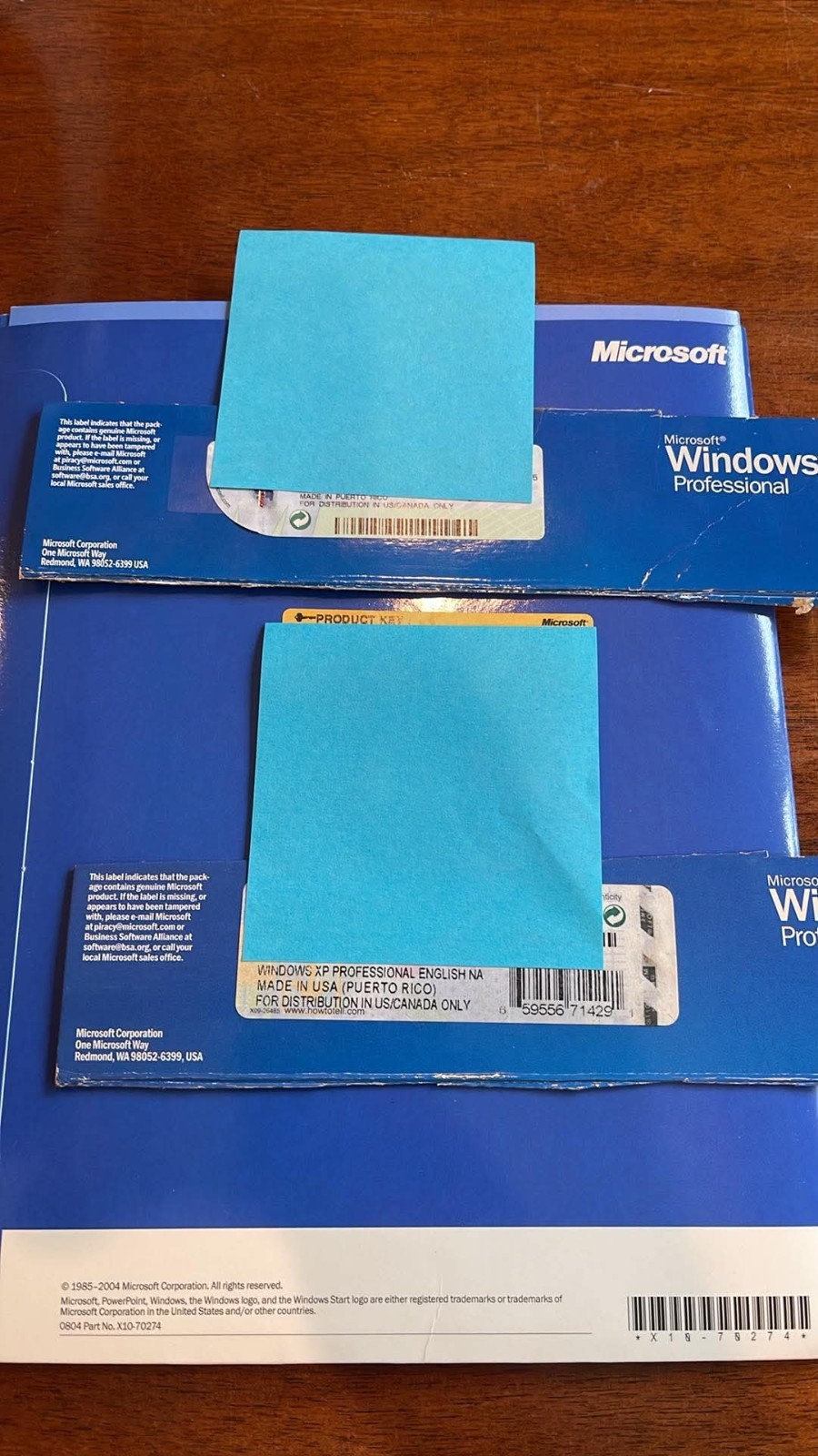 Microsoft Windows XP Professional Upgrade Version 2002 SP2 CIB w/ Product Keys