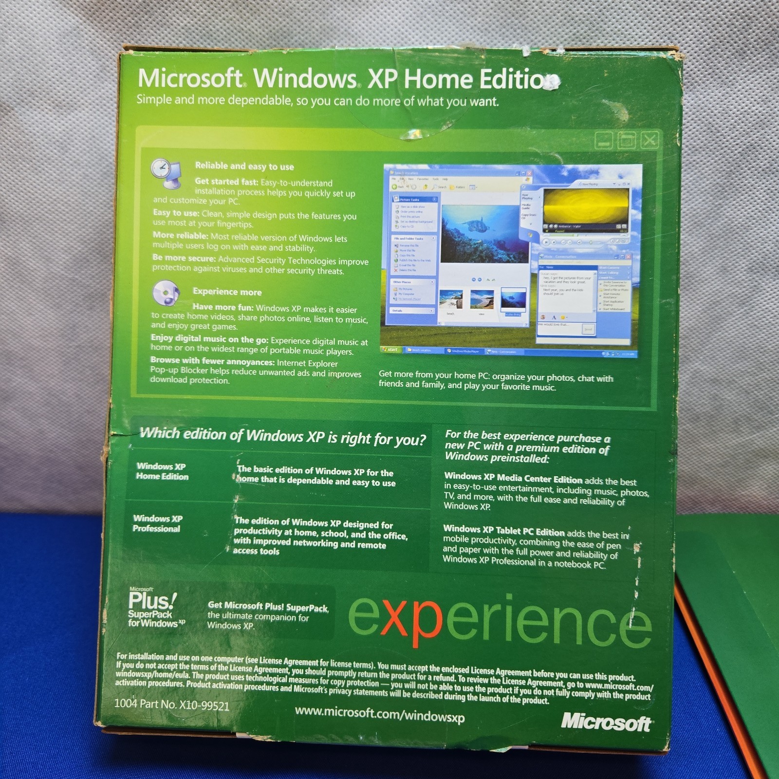Microsoft Windows XP Home Edition Upgrade Retail Package W/ Product Key English