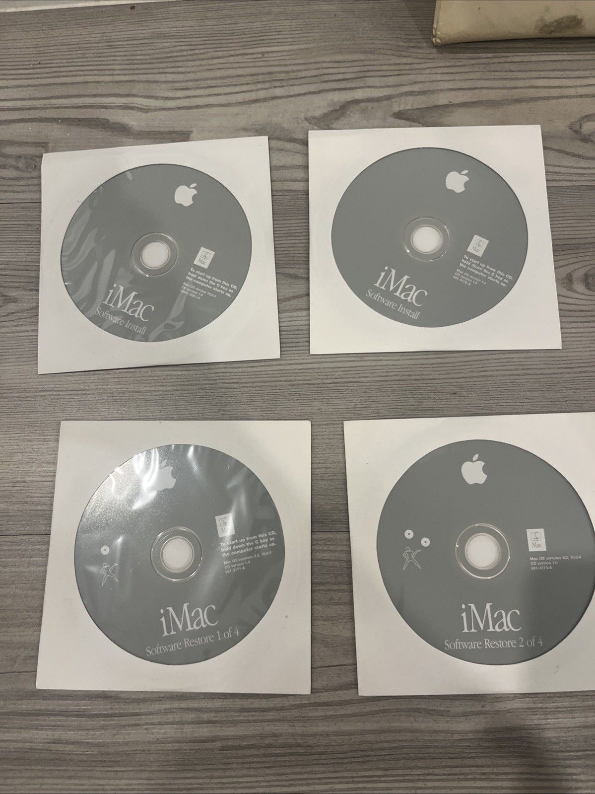 Apple Software Lot of 8 CDs OS 9.2 10.0.4 Install Restore iMac Discs