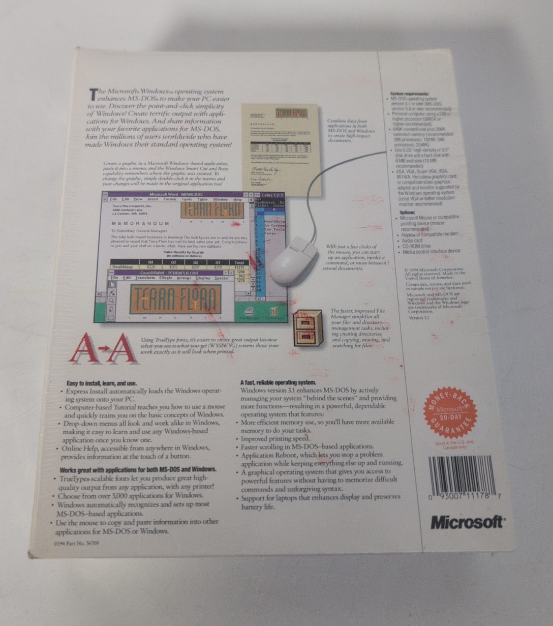 MICROSOFT WINDOWS OPERATING SYSTEM VERSION 3.1