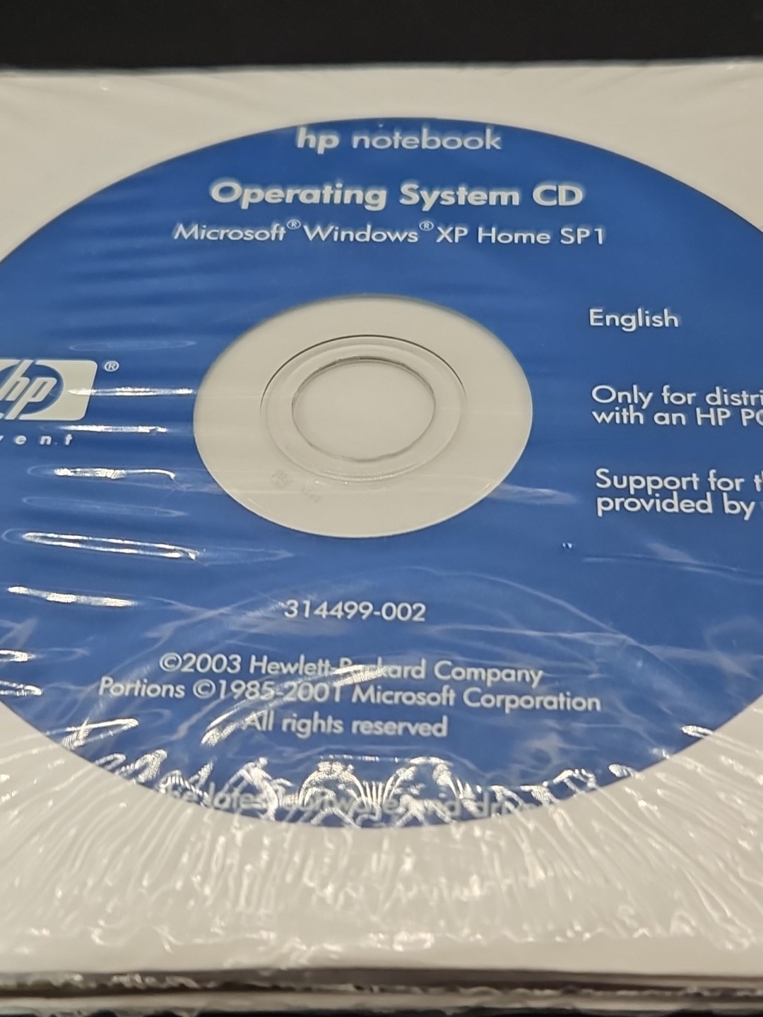 MICROSOFT WINDOWS XP HOME SP1 HP QUICKRESTORE RECOVERY CD + OPERATING CD New