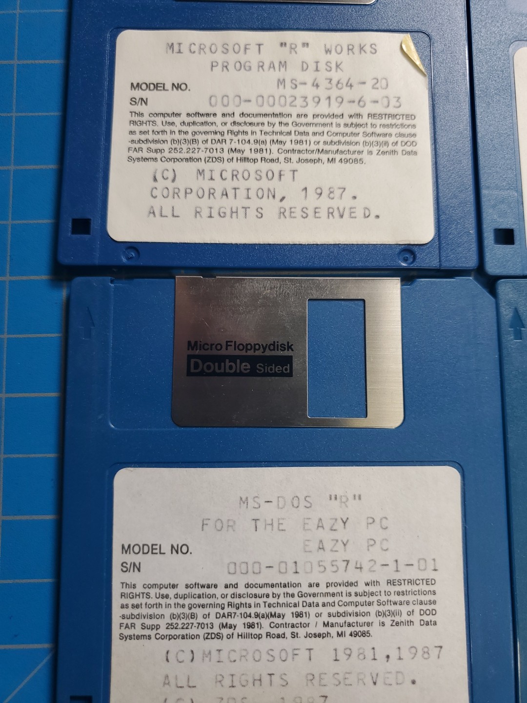 MS-DOS R Works, Disk 3.5″ 1987, 6 Disk Set