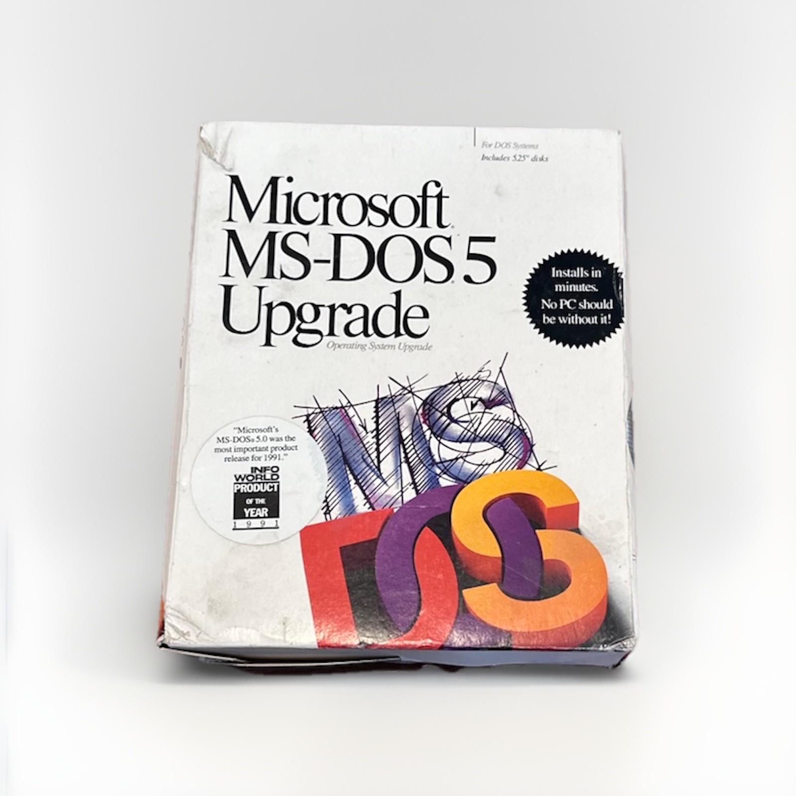 Microsoft MS-DOS 5 Operating System Upgrade 3.5″ Software floppy disks SEALED