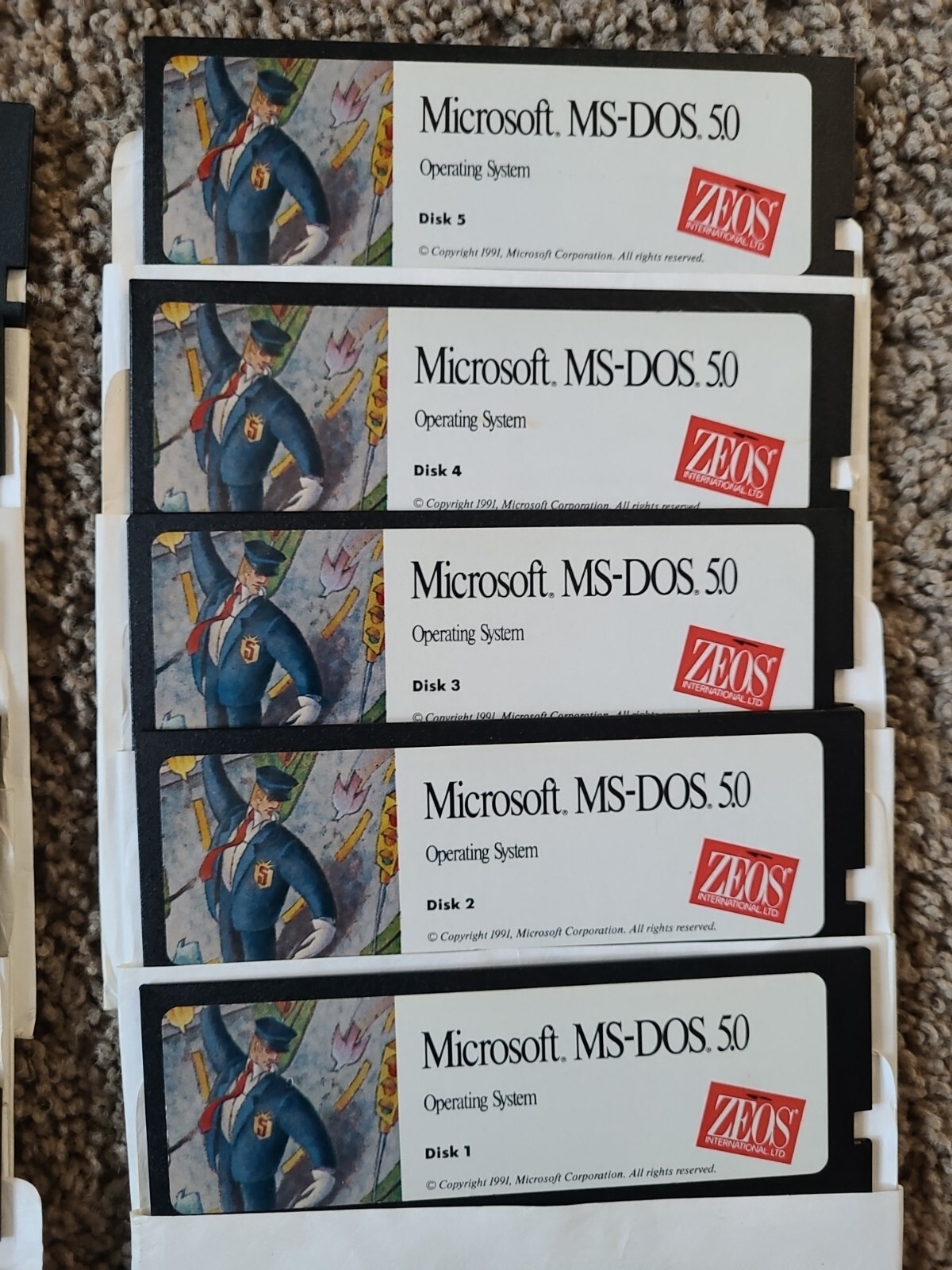 11 Microsoft MS-DOS 3.1, 5. Floppy Disks 5.25″ Untested [M2]