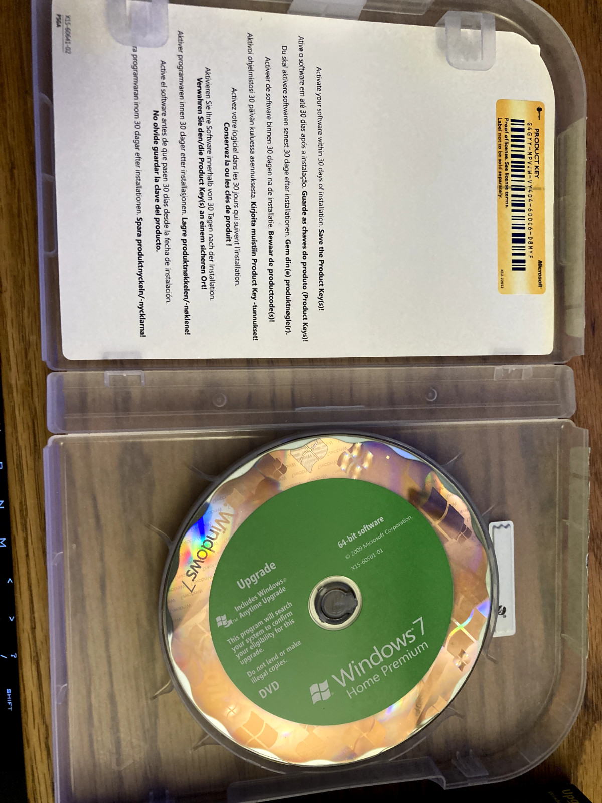 Microsoft Windows 7 Home Premium Full 32 Bit & 64 Bit 2DVDs In Box Vista Upgrade