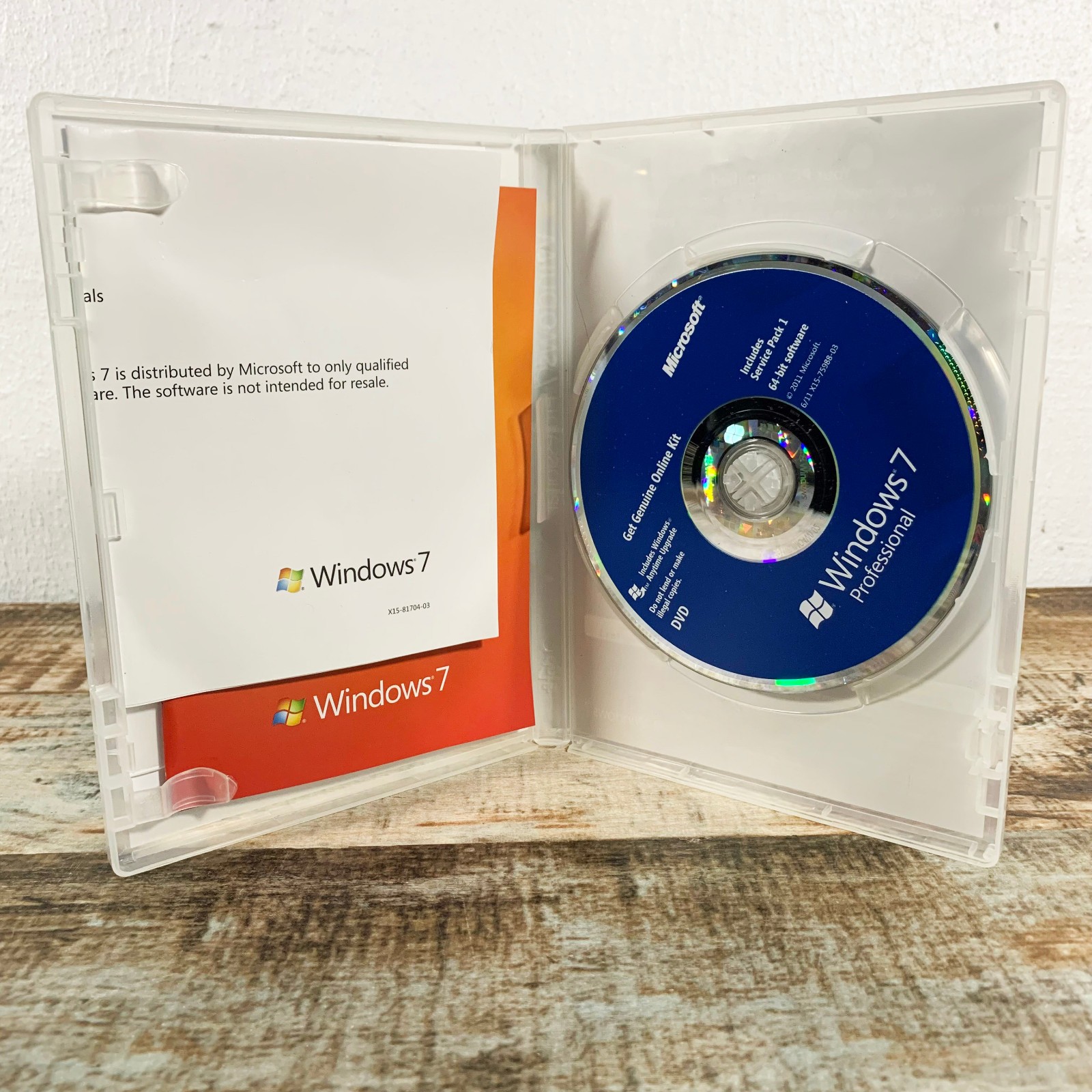 MICROSOFT Windows Pro 7 SP1 32-bit and 64-bit Software – Get Genuine Online Kit