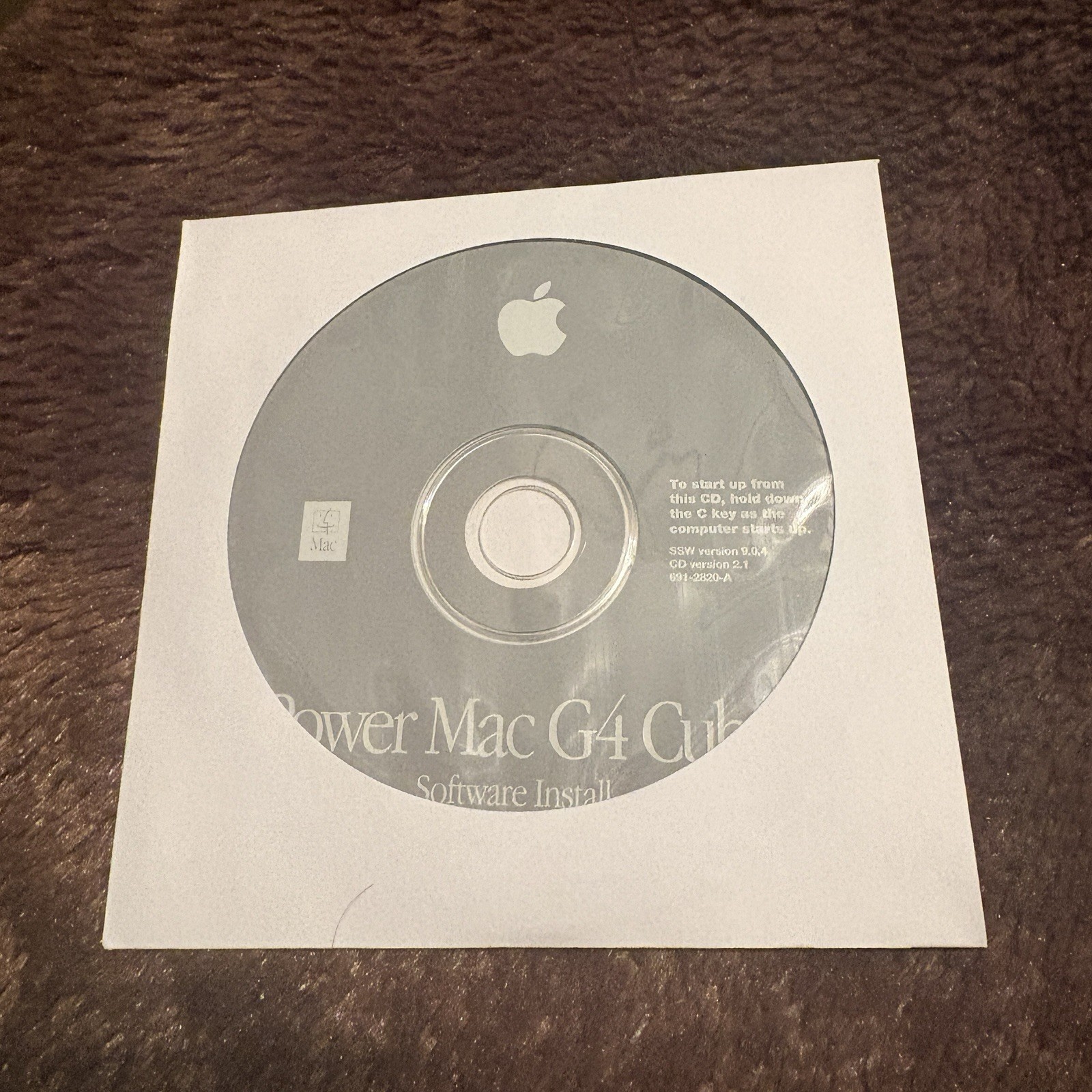 Apple Power Mac G4 Cube Software Restore CD Version 2.1 SSW Version 9.0.4