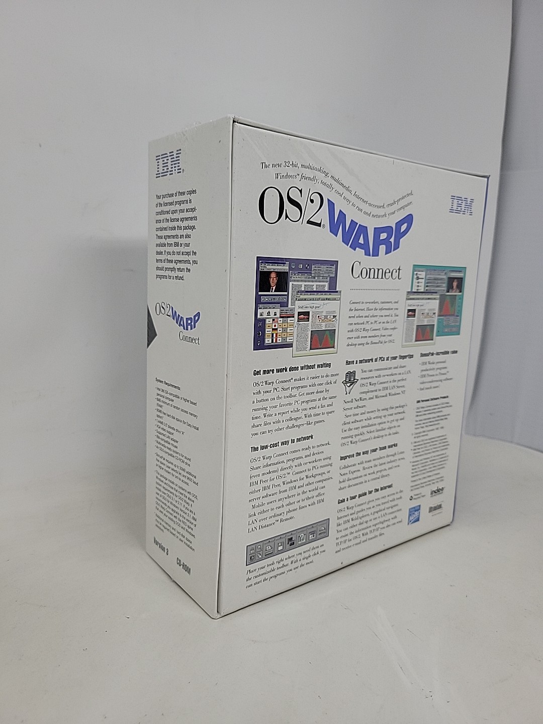 *NEW SEALED* IBM OS/2 Warp Connect Version 3 CD-Rom Vintage Computer Software