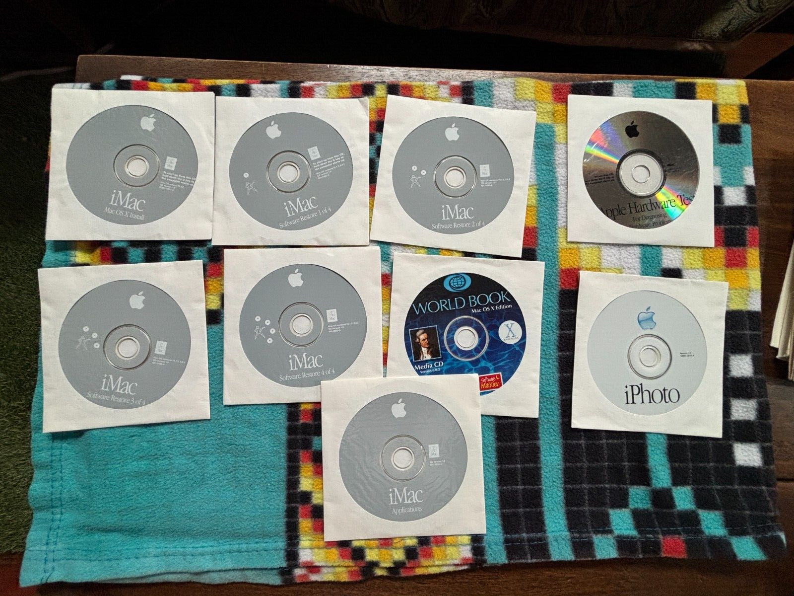 Apple Mac iMac OS X Install Restore CDs v10.1.2 9 disc Set