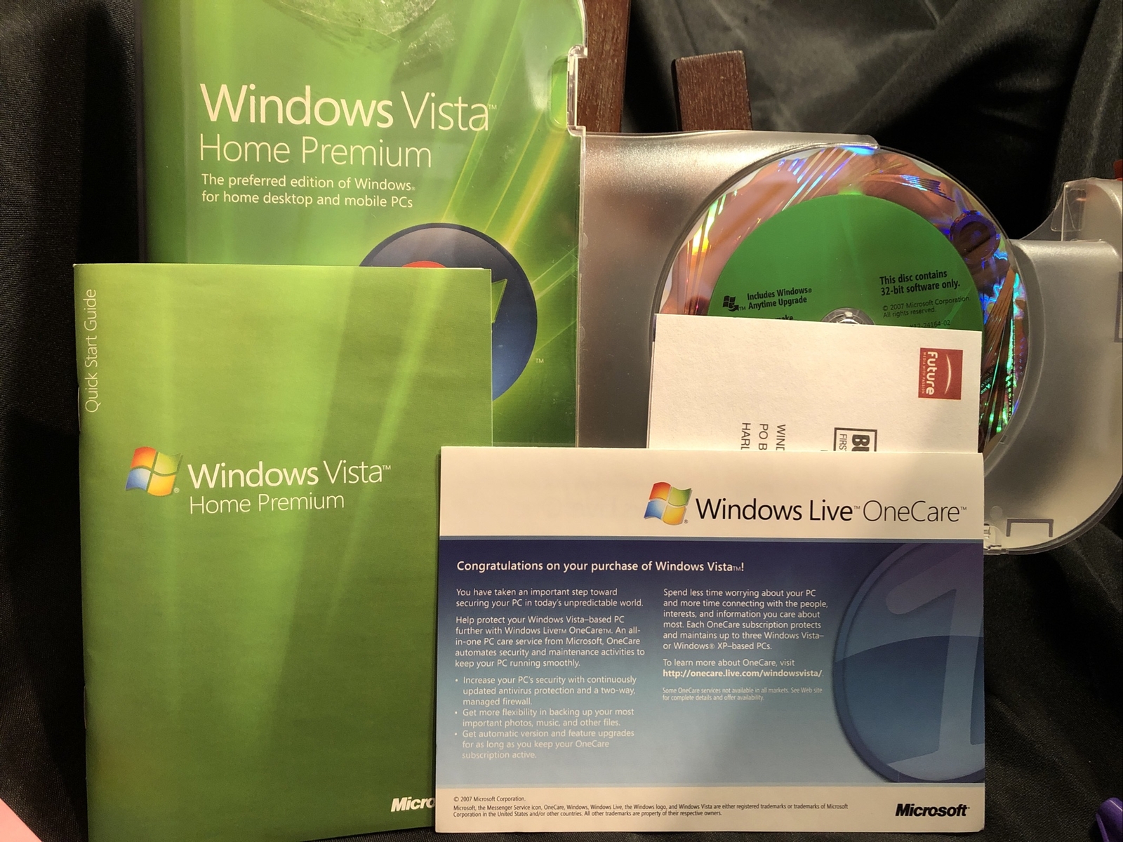 Microsoft Windows Vista Home Premium Full MS WIN 32 Bit DVD! EXCELLENT! FREE S/H