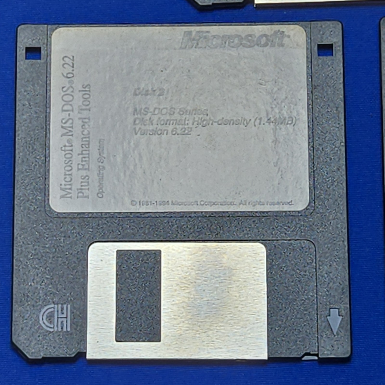 Microsoft MS-DOS 6.22 Plus Enhanced Tools 3.5” Floppy Disks 1-3
