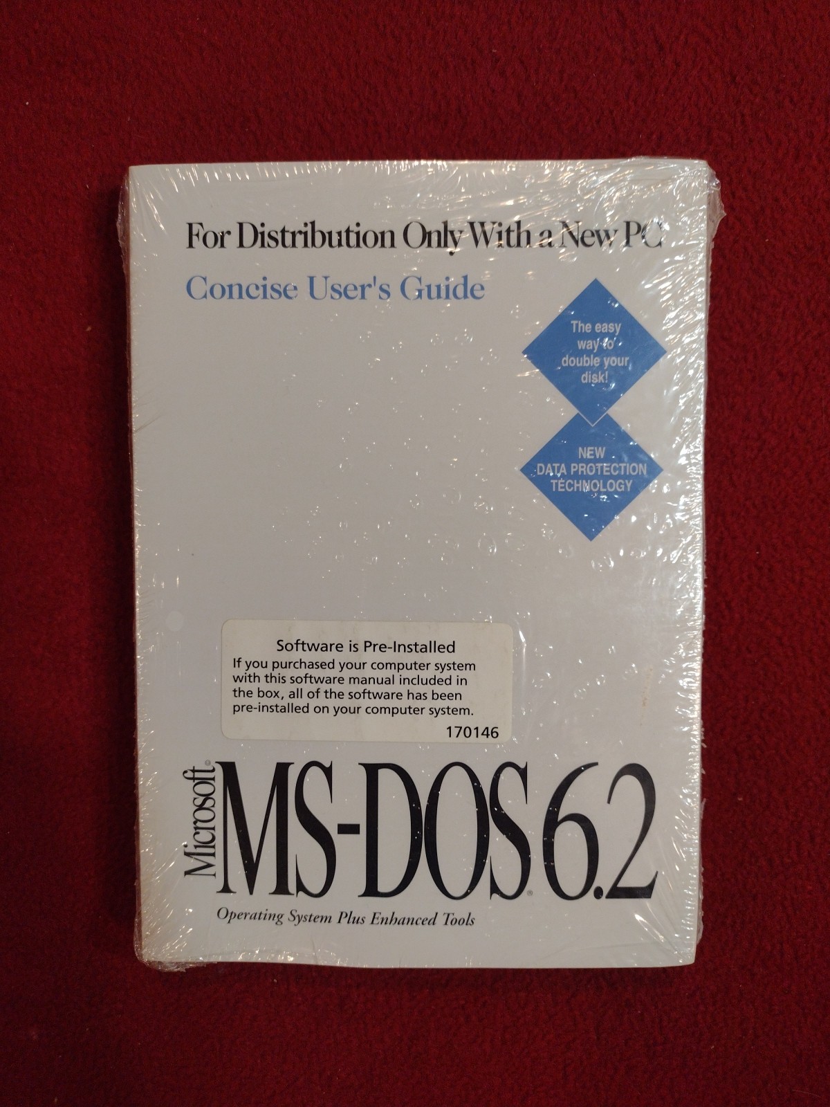 Microsoft MS-DOS 6.2 Operating System User’s Guide & Software Disk – NEW