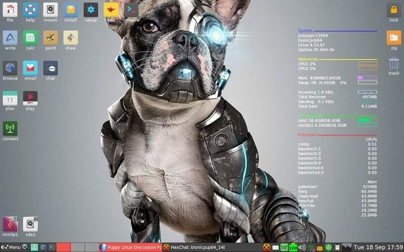 Latest New Release Puppy Linux Bionic Pup OS Operating System for PC on DVD